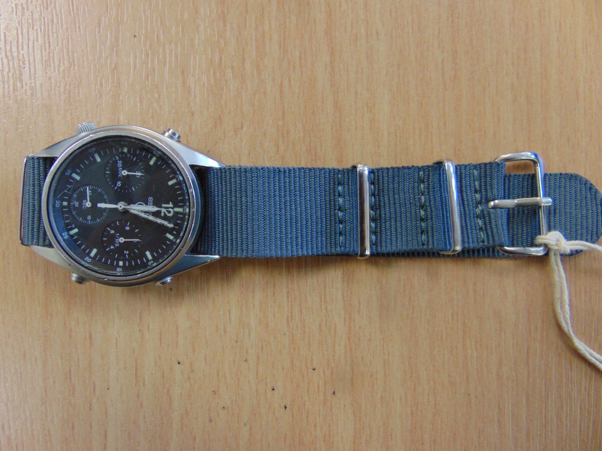 SEIKO GEN 1 PILOTS CHRONO RAF ISSUE Watch NATO MARKINGS DATED 1990