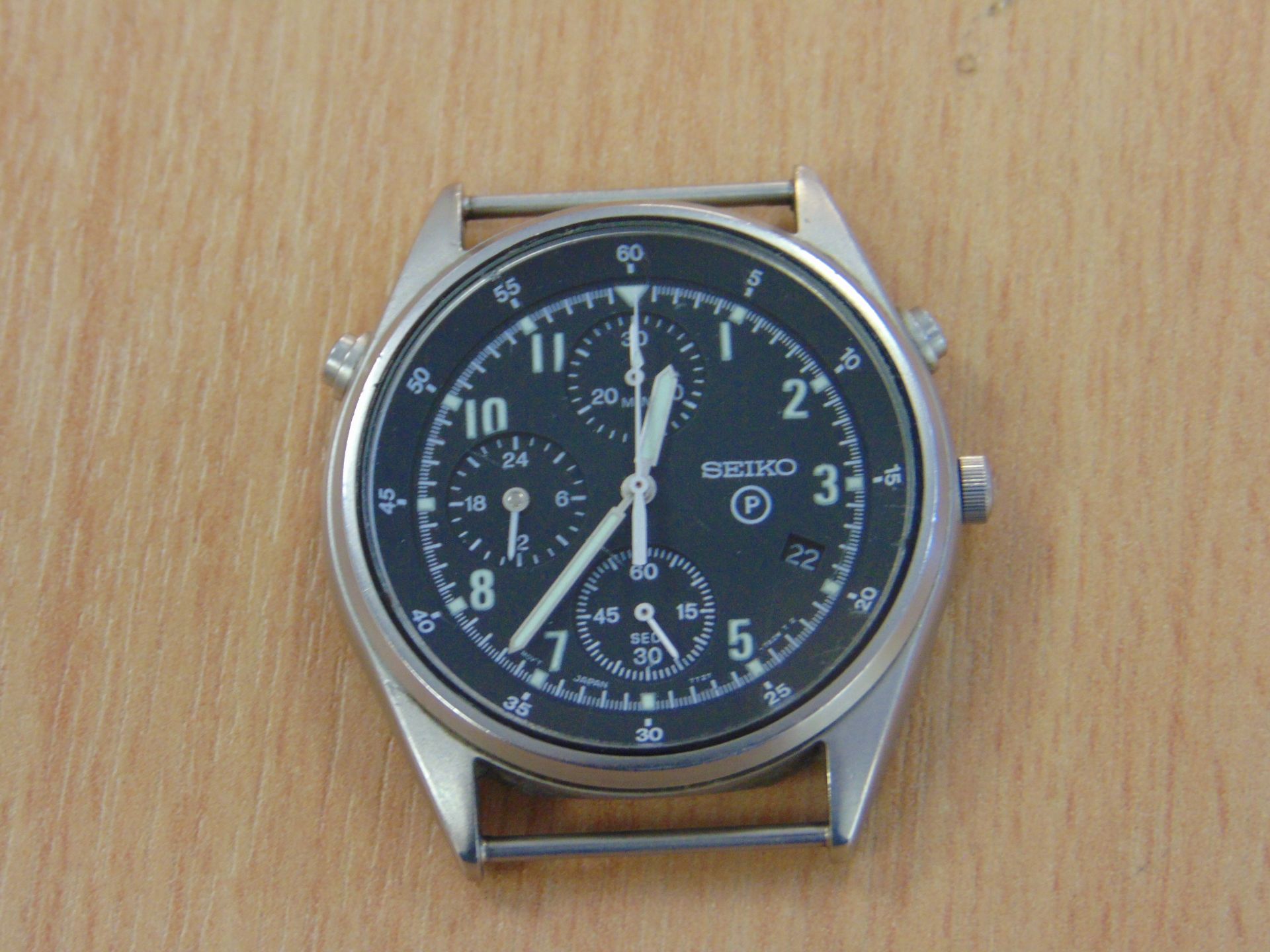 SEIKO GEN 2 RAF ISSUE PILOTS CHRONO WATCH NATO MARKINGS DATED 1997 - Image 3 of 9