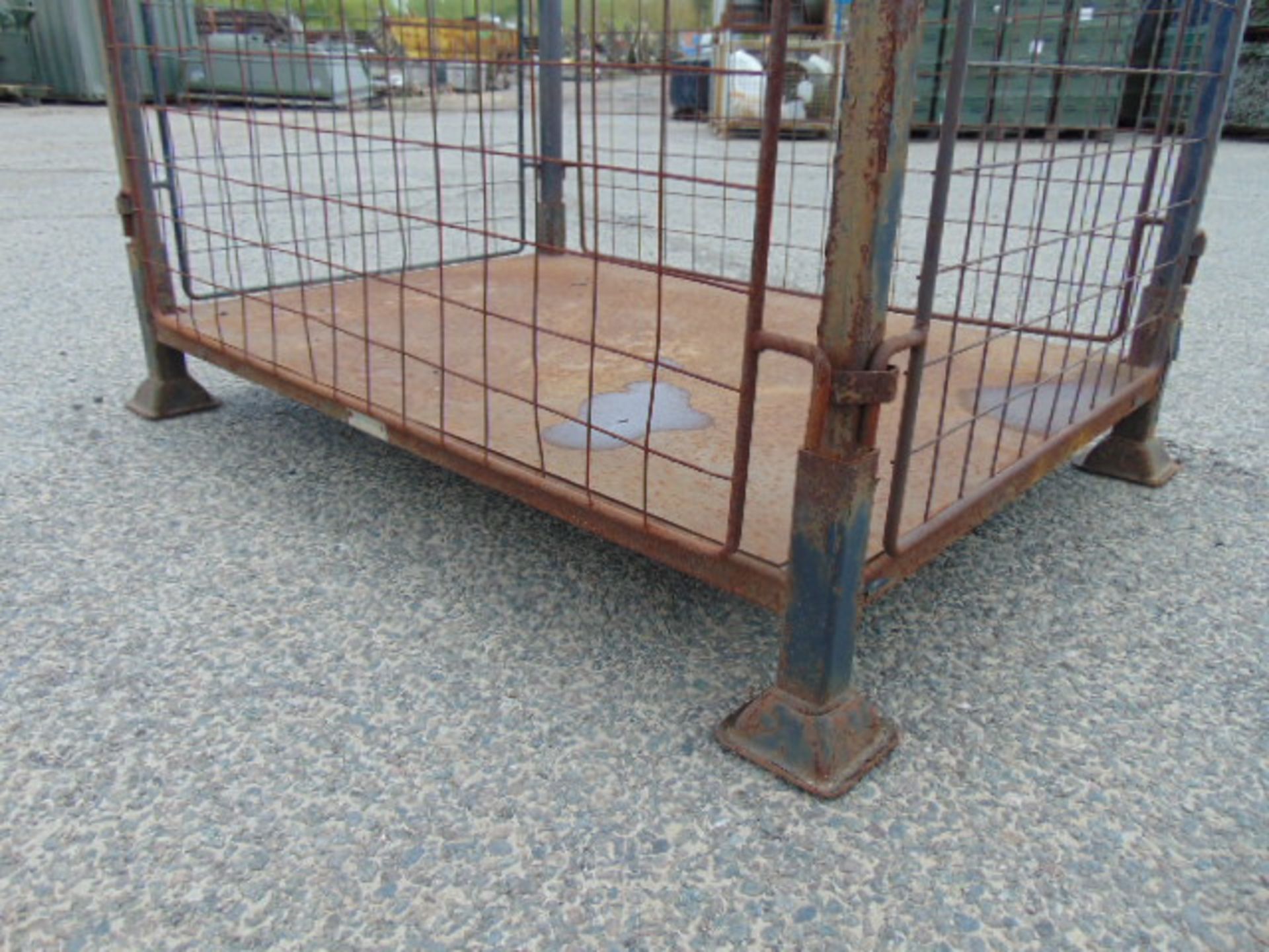 Steel Stacking Stillage with removeable sides and corner posts - Image 3 of 3