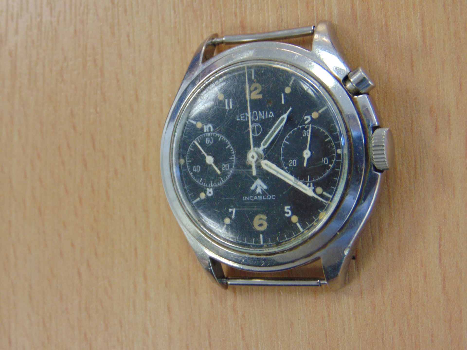 VERY RARE LEMONIA INCABLOC 6BB/924-3306 RAF ISSUE PILOTS CHRONO DATED 1967 - Image 3 of 10