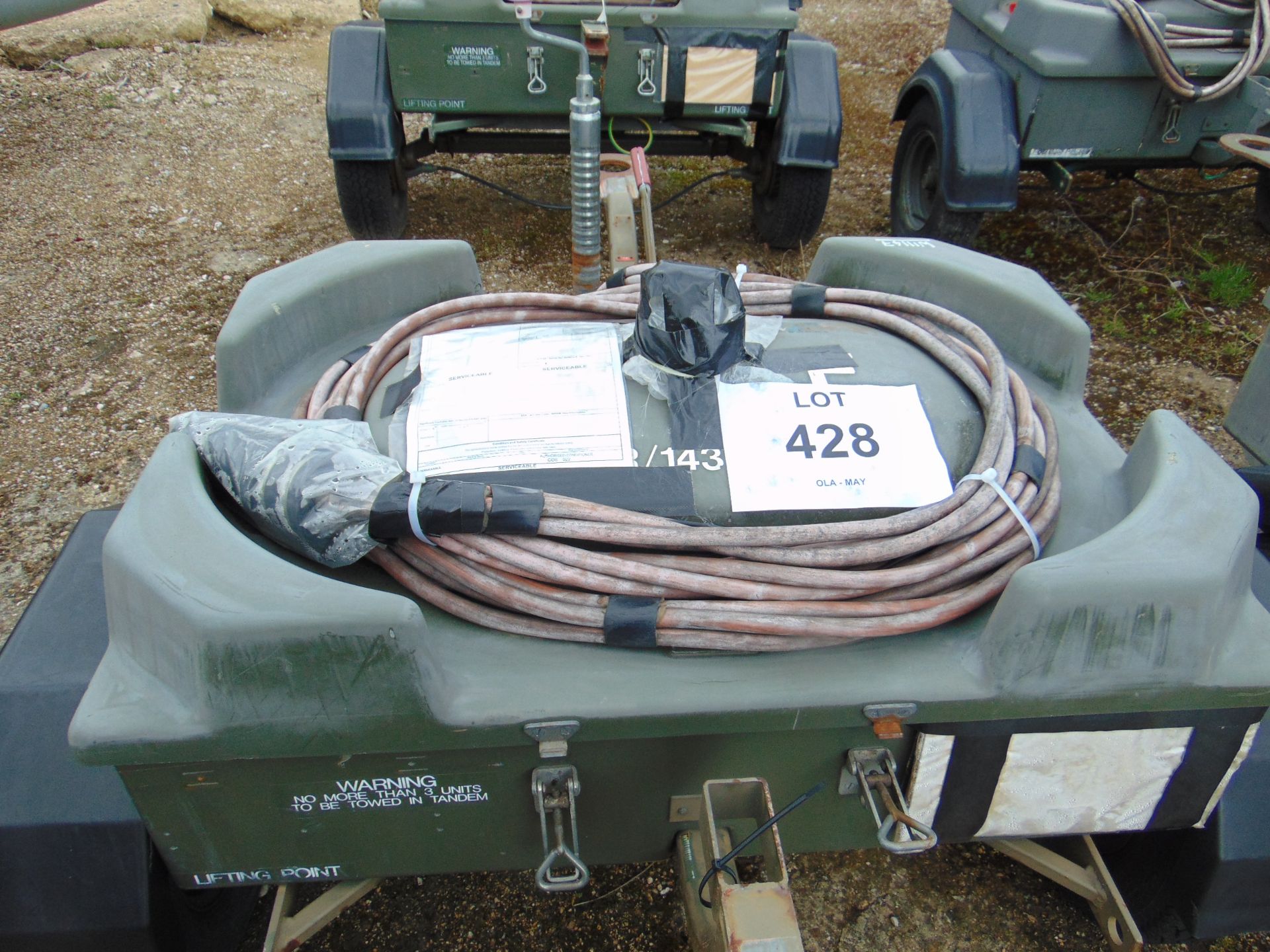 AIRCRAFT STARTER TROLLEY C/W BATTERIES AND LEADS - Image 3 of 7