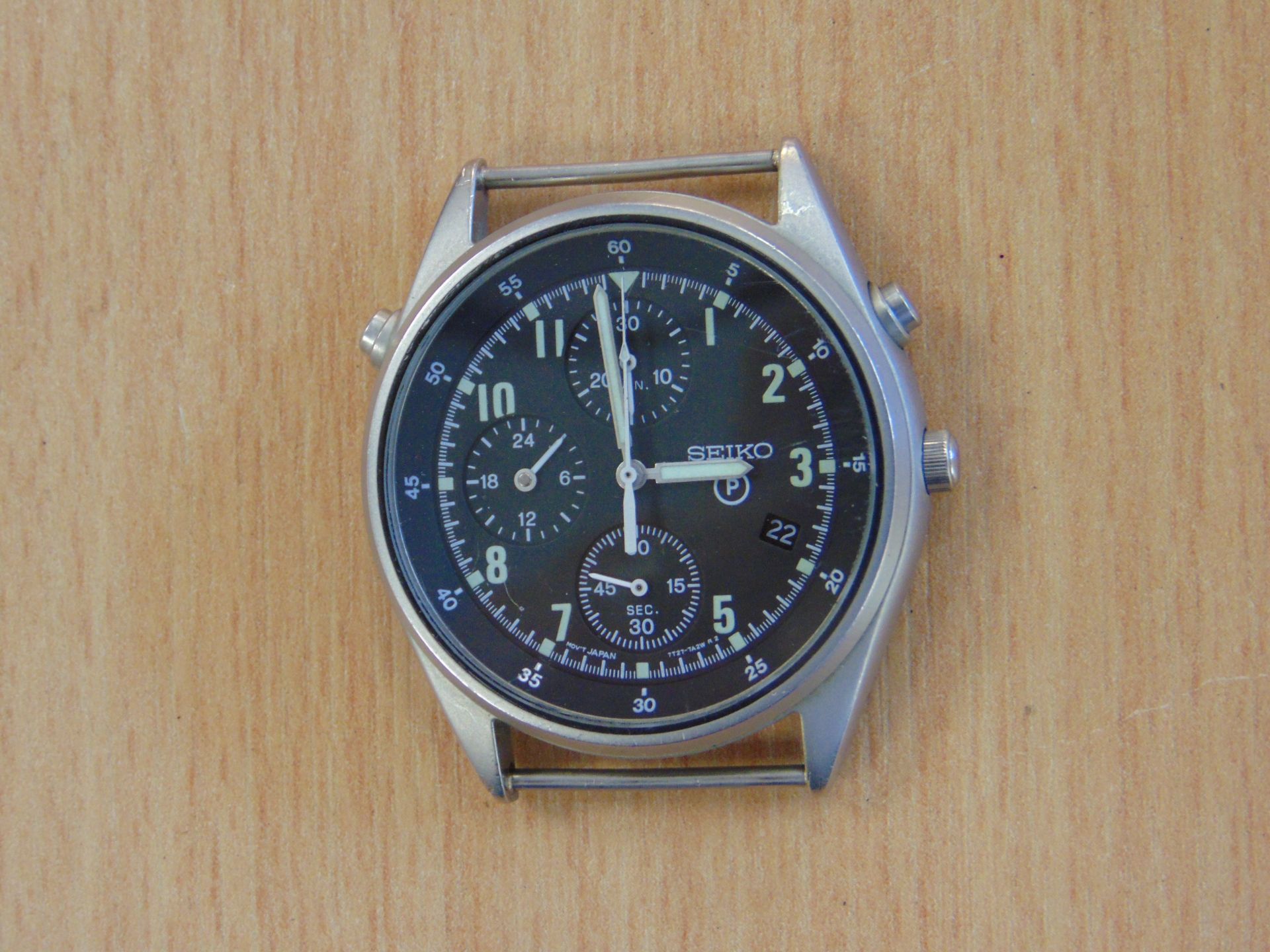 SEIKO GEN 2 RAF ISSUE PILOTS CHRONO WATCH NATO MARKINGS DATED 1995 - Image 4 of 10