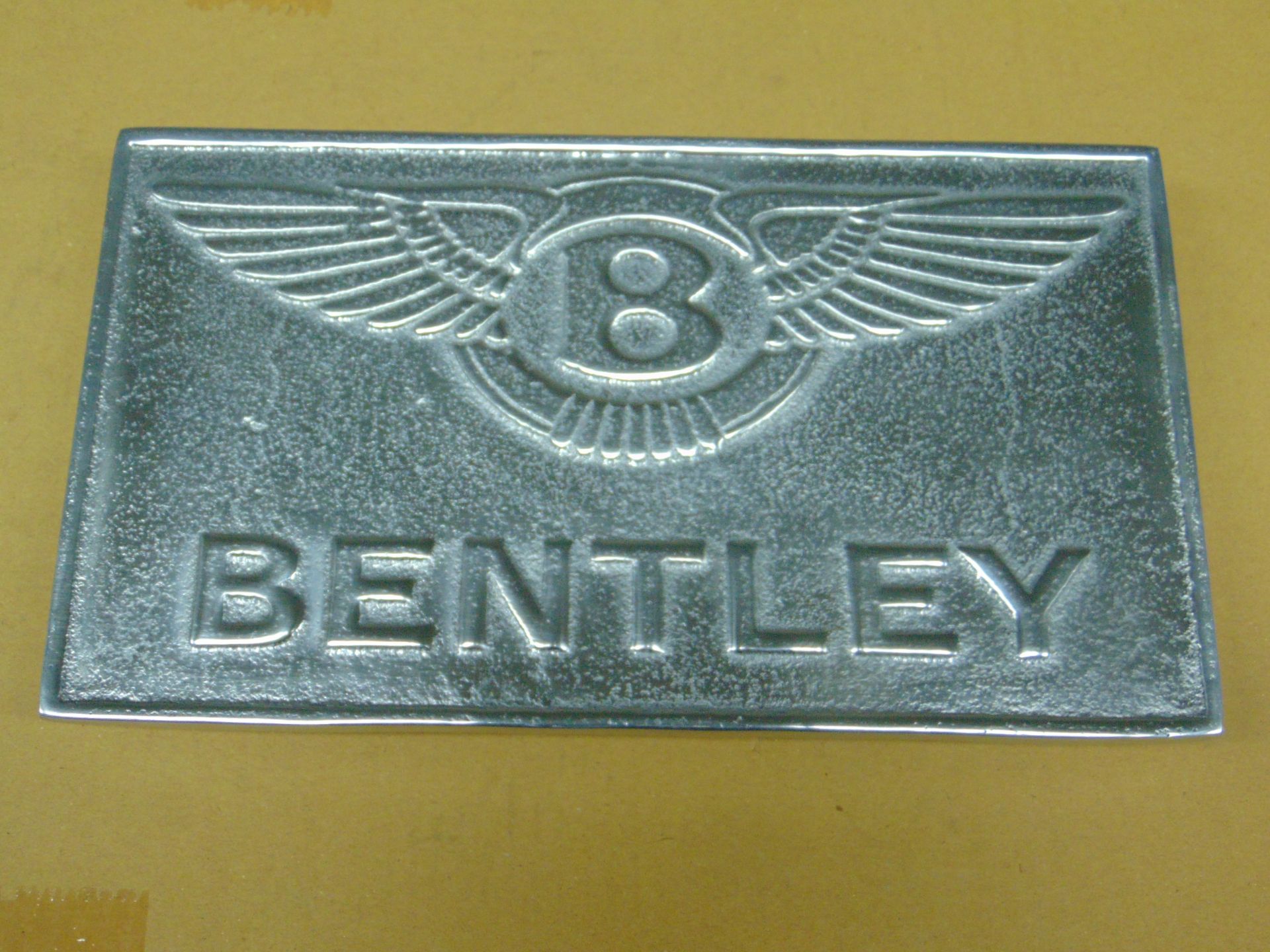 BENTLEY POLISHED ALUMINIUM ADVERTISING SIGN. - Image 2 of 7