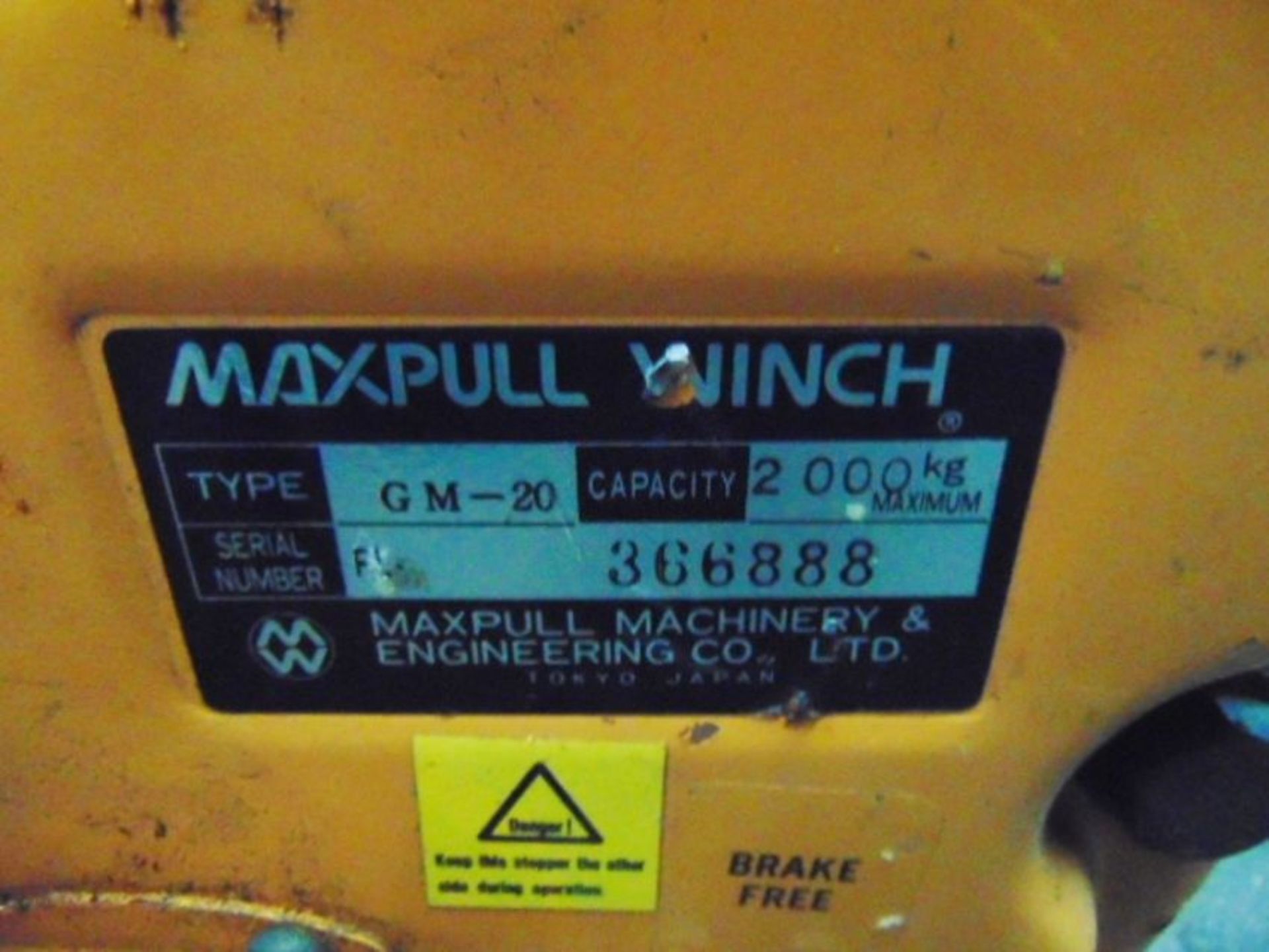 Maxpull GM 20 Handwinch c/w Wire Rope, Pulleys, D Shackles & Handle - Image 5 of 5