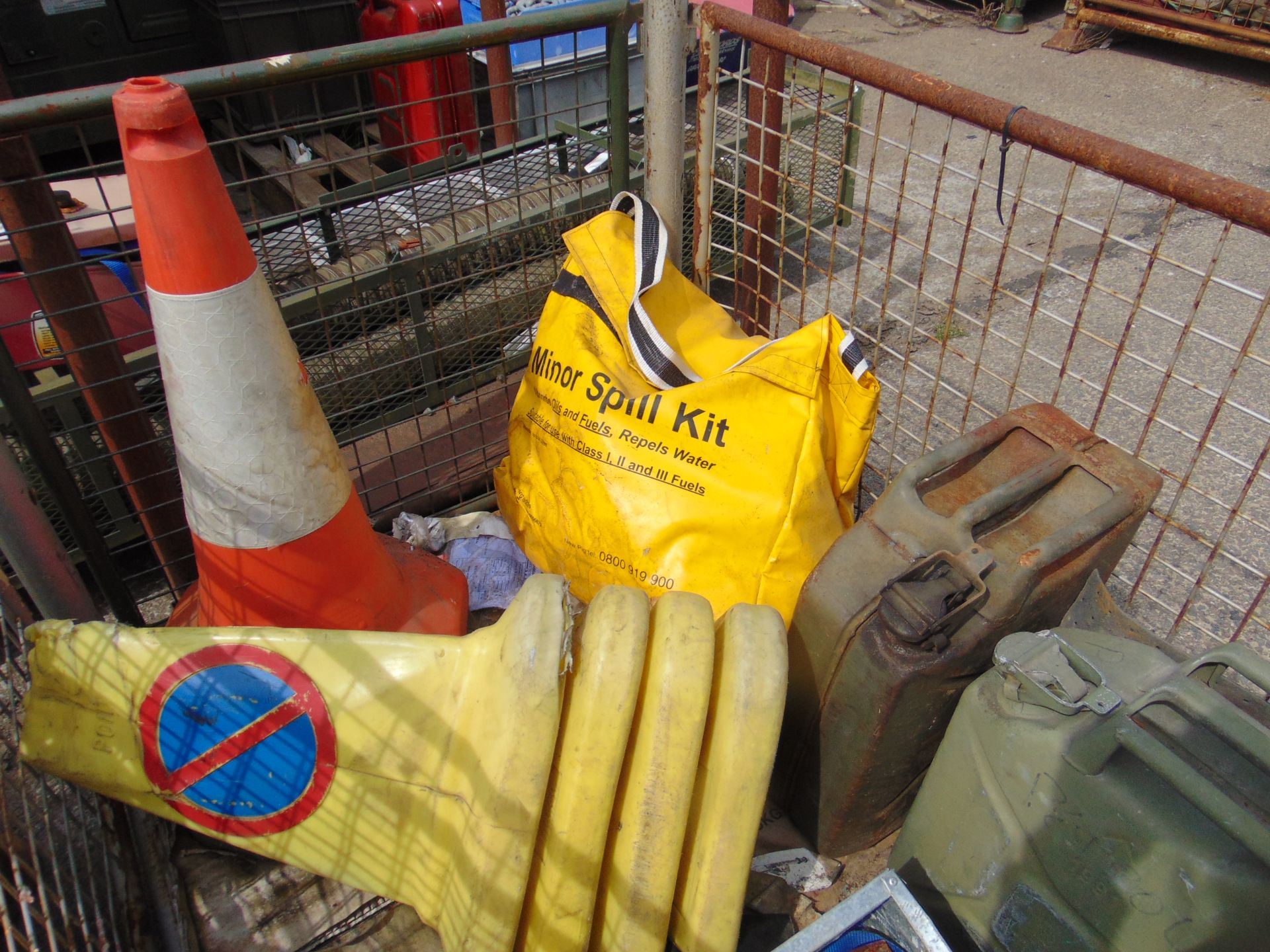 TRAFFIC CONES, JERRY CANS, STRAPS, SPILL KITS ETC - Image 3 of 6