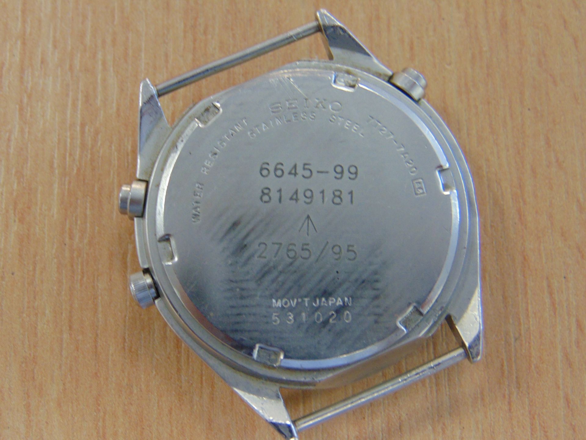 SEIKO GEN 2 RAF ISSUE PILOTS CHRONO WATCH NATO MARKINGS DATED 1995 - Image 7 of 10