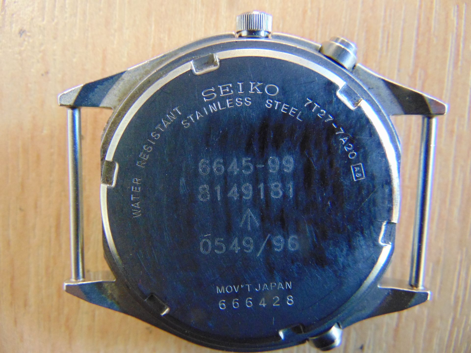 SEIKO RAF ISSUE PILOTS CHRONO GEN 2 WATCH NATO MARKED DATED 1996 - NEW BATTERY AND STRAP - Image 7 of 11