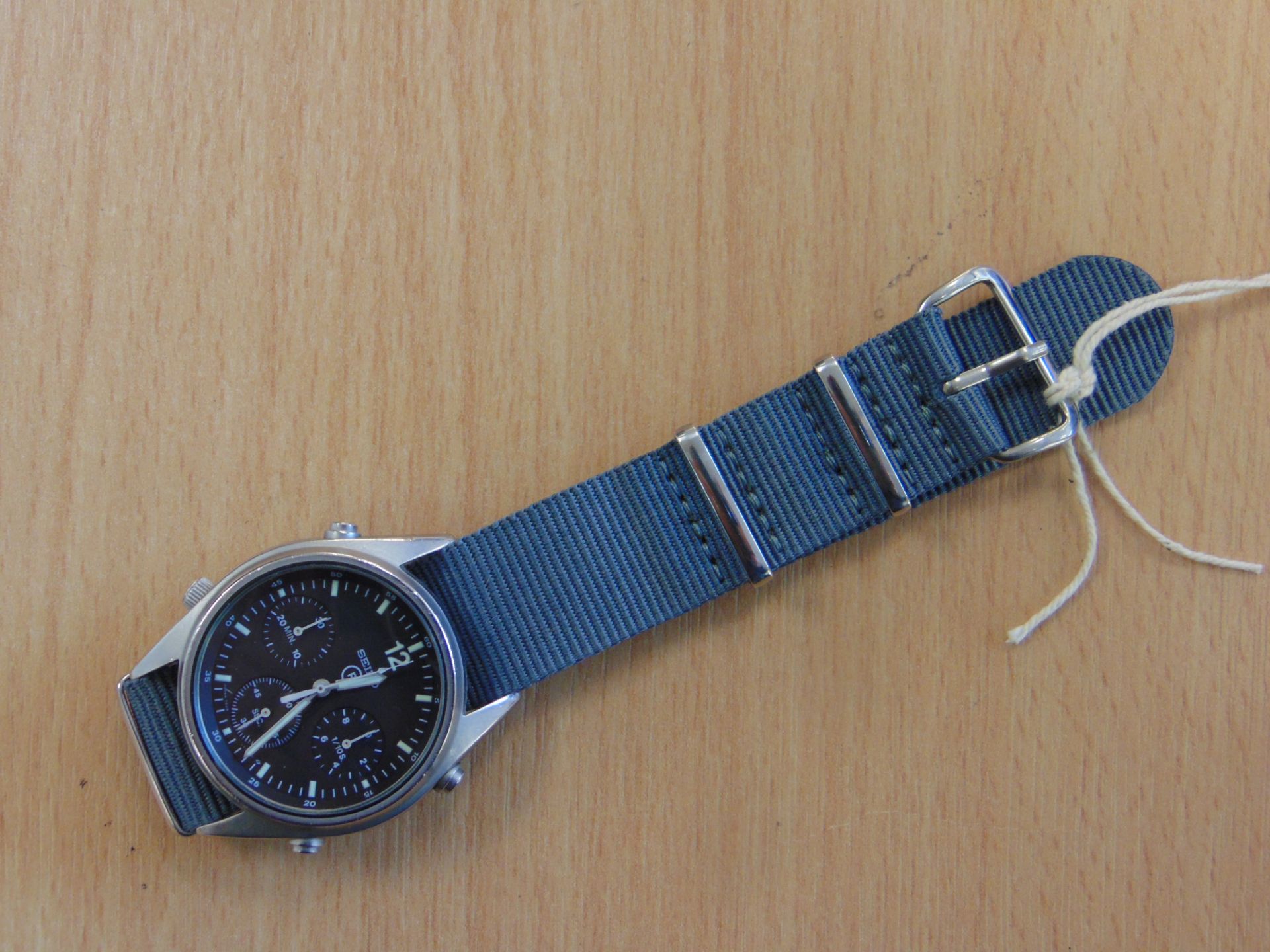 SEIKO GEN 1 PILOTS CHRONO RAF ISSUE WATCH NATO MARKINGS DATED 1984 - Image 2 of 9
