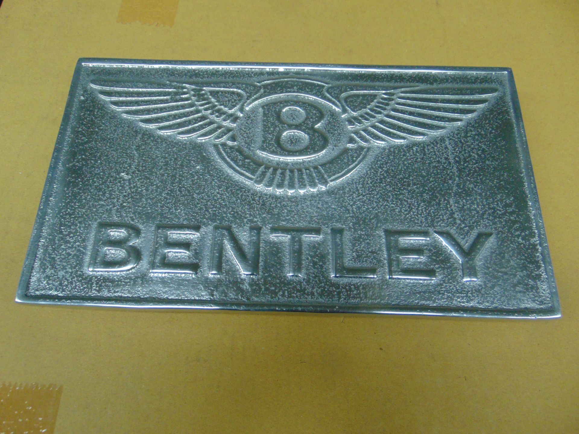 BENTLEY POLISHED ALUMINIUM ADVERTISING SIGN. - Image 3 of 7