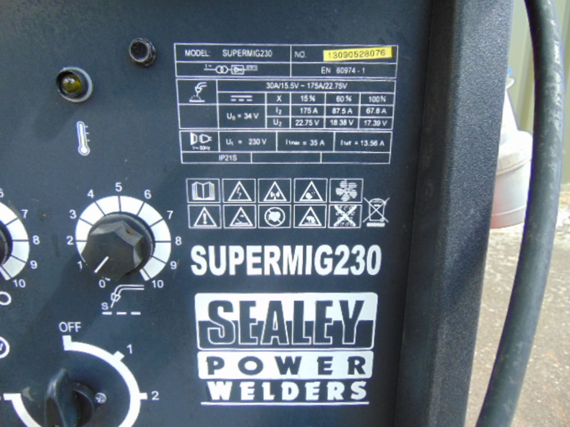 Sealey Supermig 230 MIG Welder - Image 6 of 6