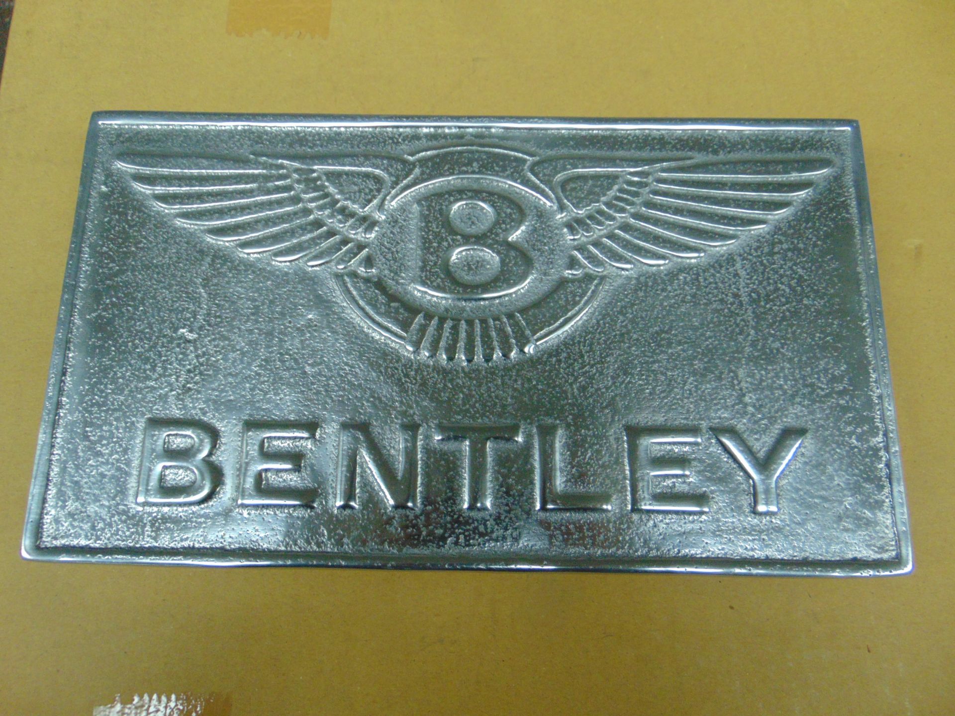 BENTLEY POLISHED ALUMINIUM ADVERTISING SIGN. - Image 5 of 7