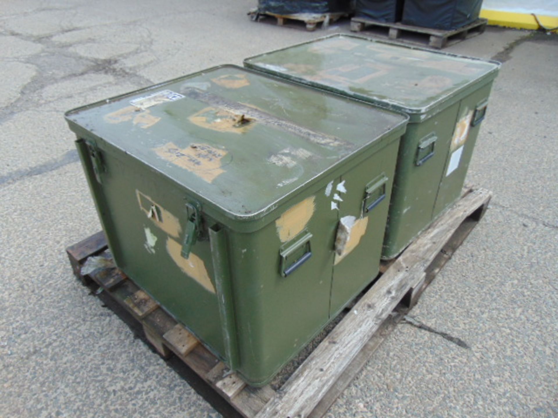 2 x Large Aluminium Storage Boxes 85 x 73 x 65 cms as shown - Image 2 of 6