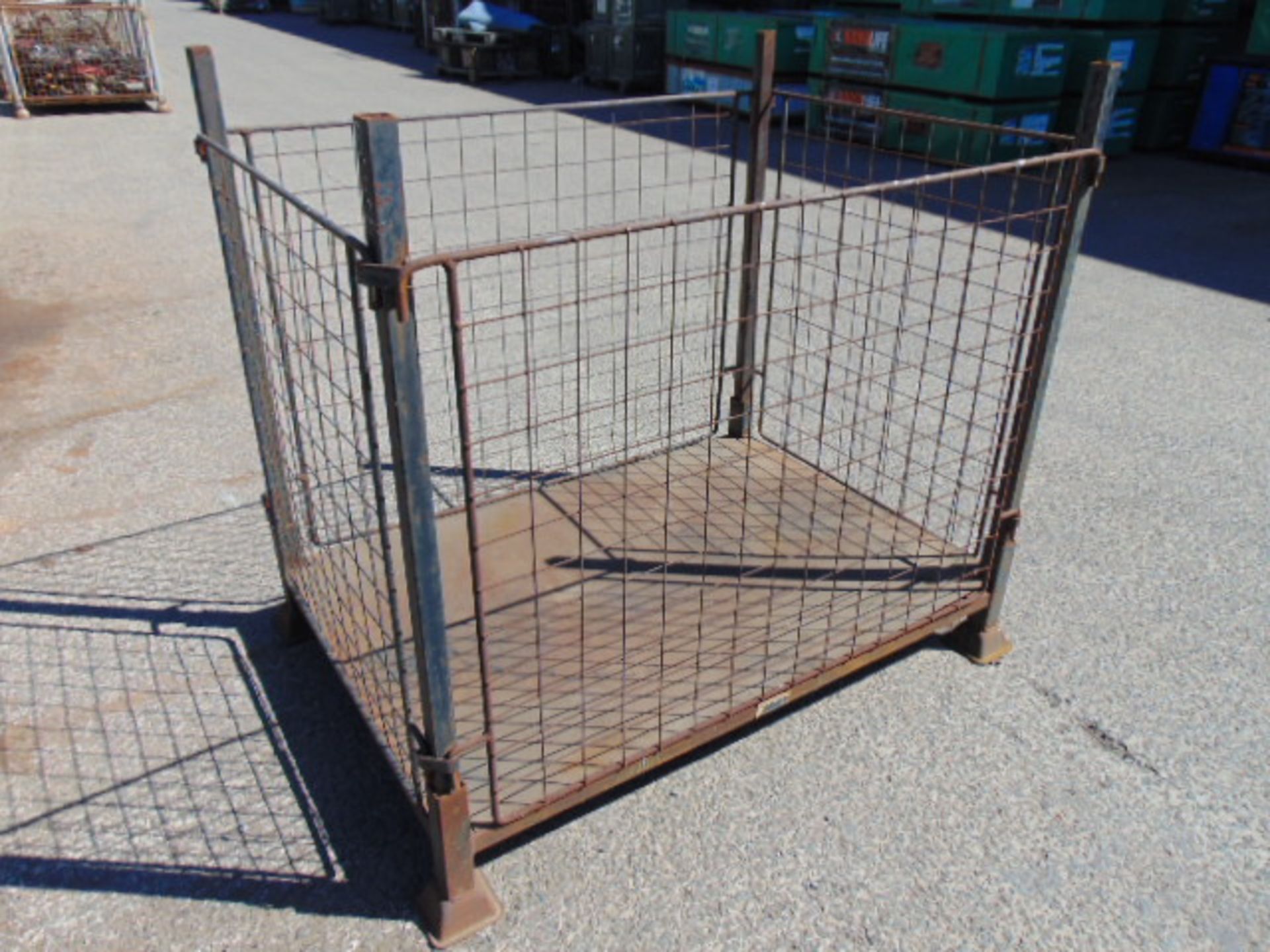 Steel Stacking Stillage with removeable sides and corner posts