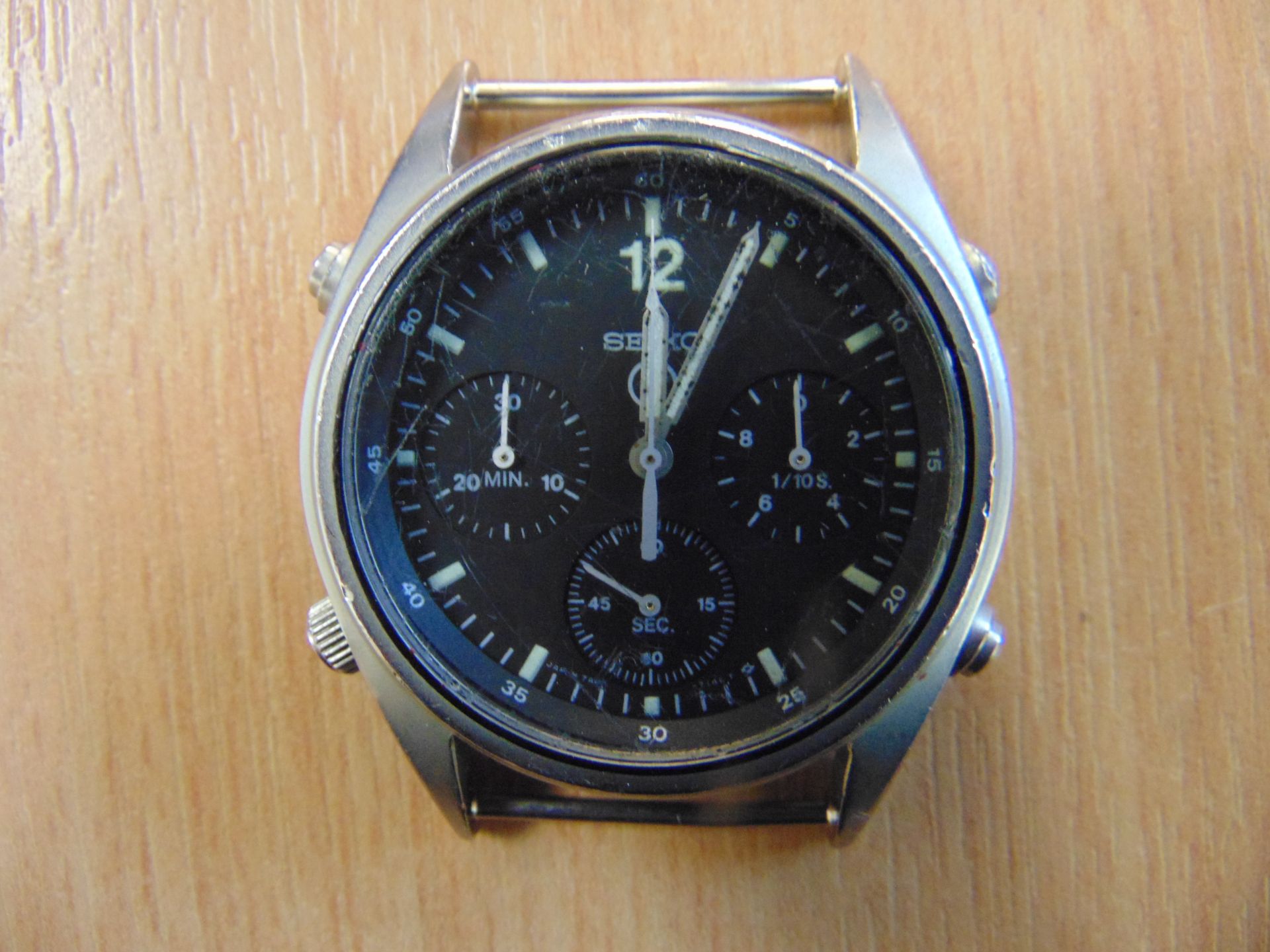 SEIKO GEN 1 PILOTS CHRONO RAF ISSUE Watch NATO MARKINGS DATED 1990 - Image 3 of 10