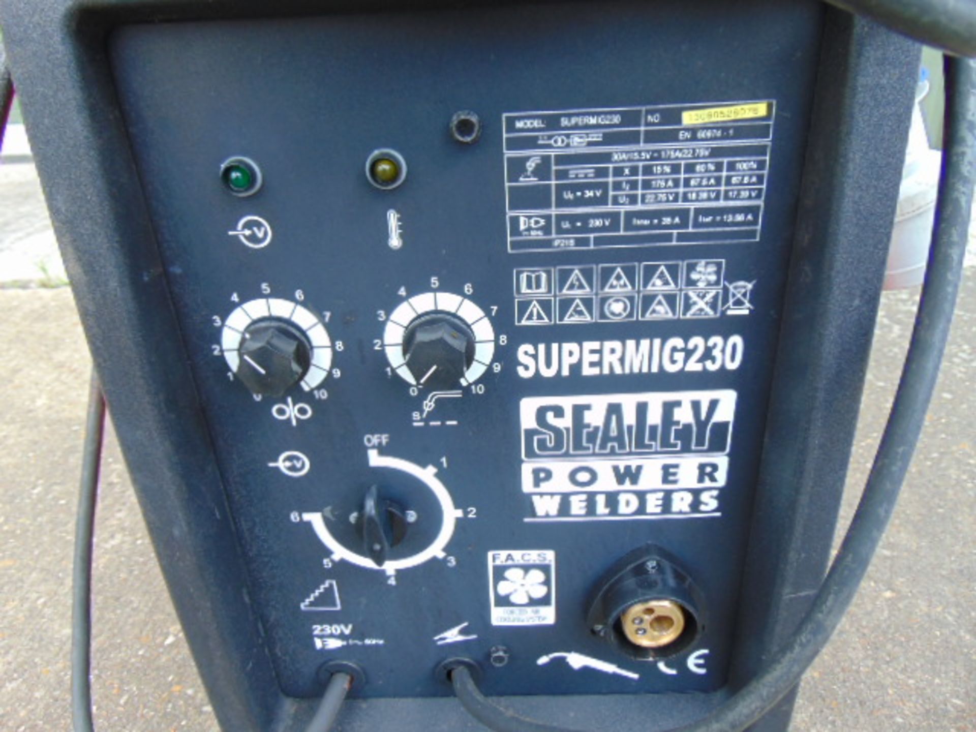 Sealey Supermig 230 MIG Welder - Image 5 of 6