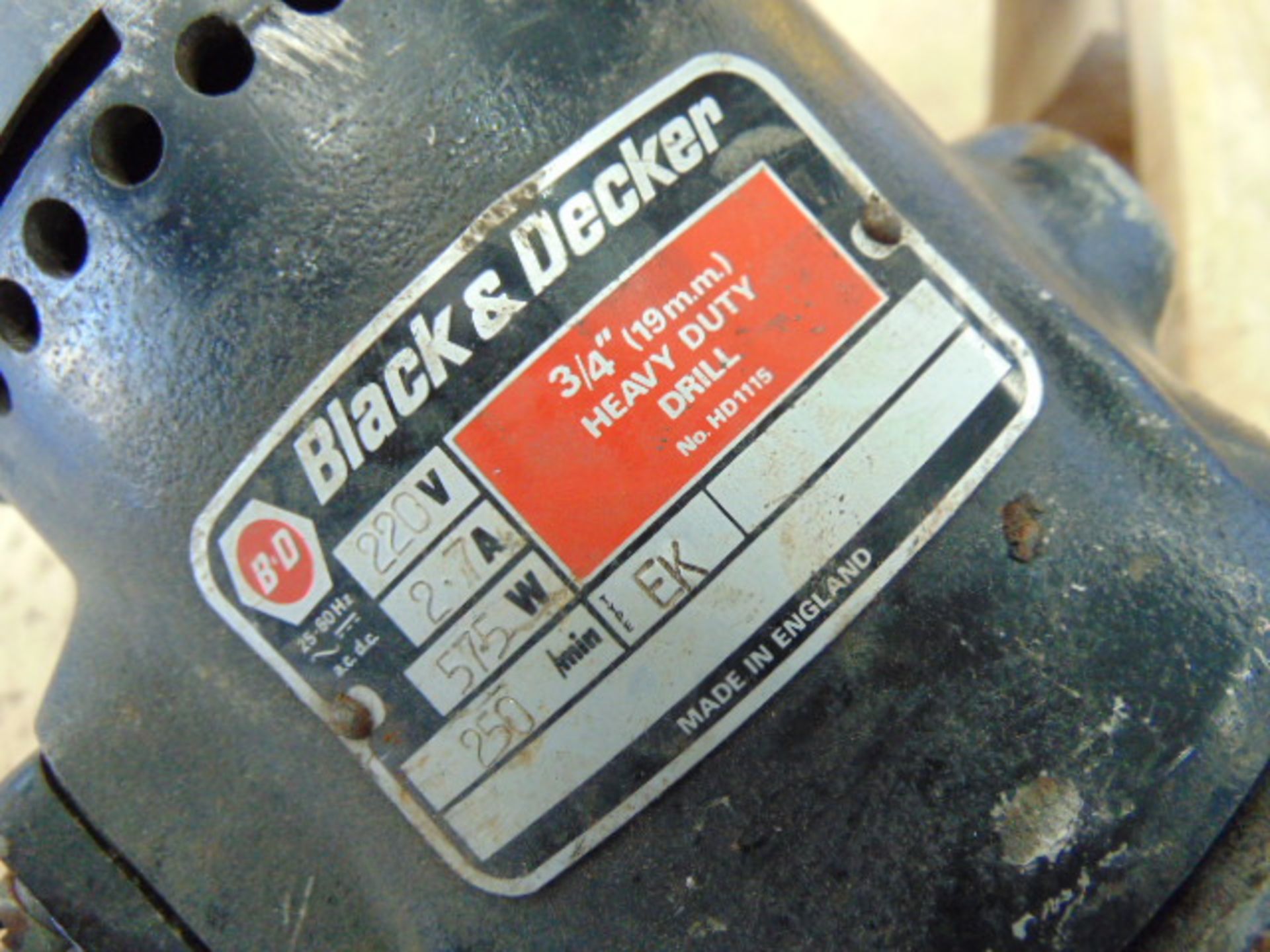 Black and Decker 3/4" Industrial Heavy Duty Drill - Image 4 of 4