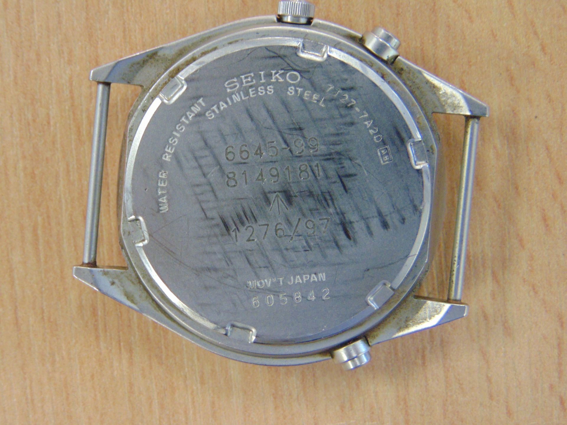 SEIKO GEN 2 RAF ISSUE PILOTS CHRONO WATCH NATO MARKINGS DATED 1997 - Image 7 of 9