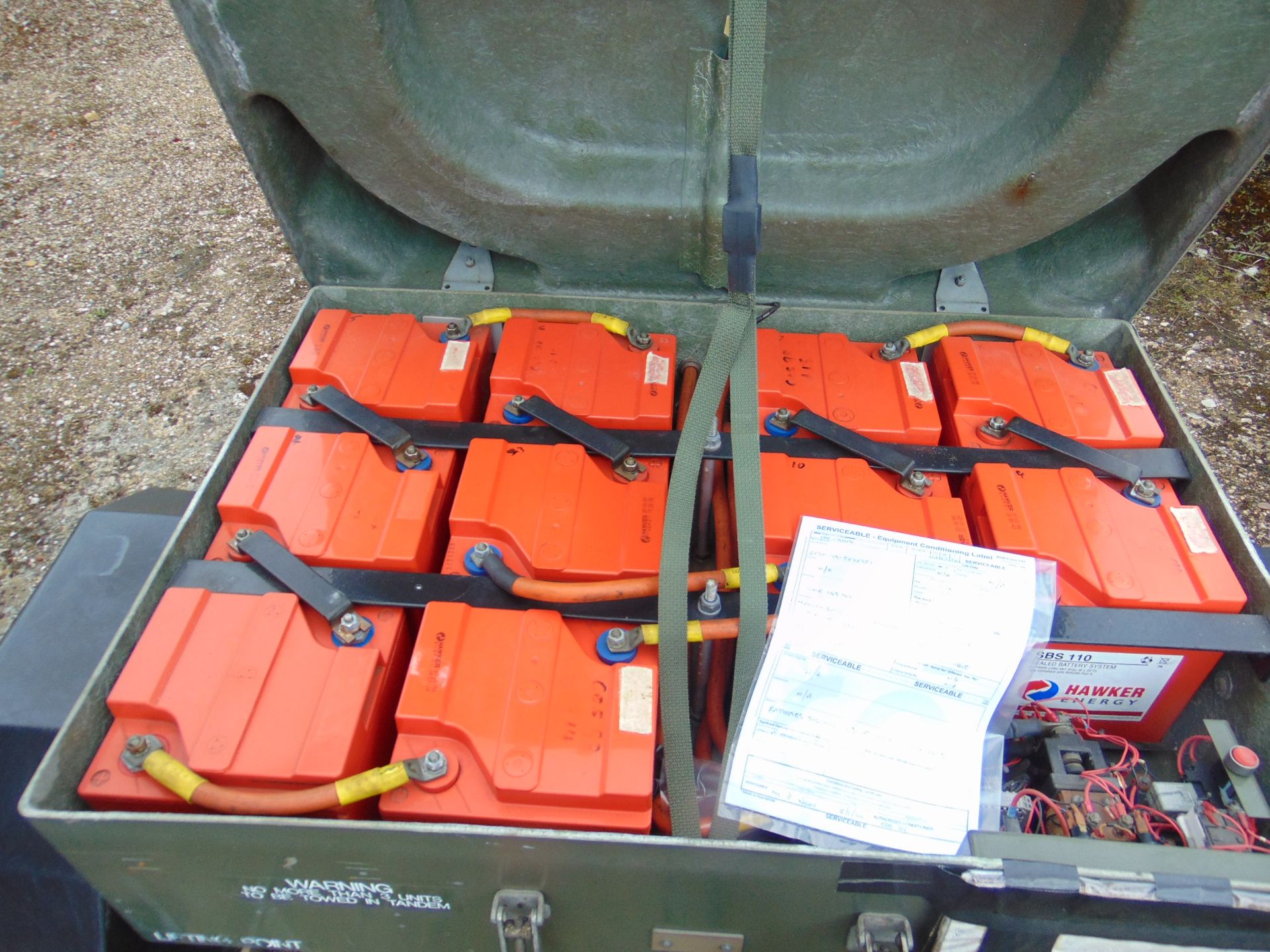 AIRCRAFT STARTER TROLLEY C/W BATTERIES AND LEADS - Image 5 of 7