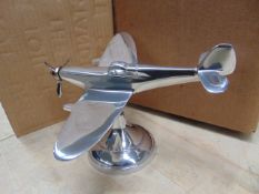 POLISHED ALUMINIUM DESK TOP SPITFIRE MODEL