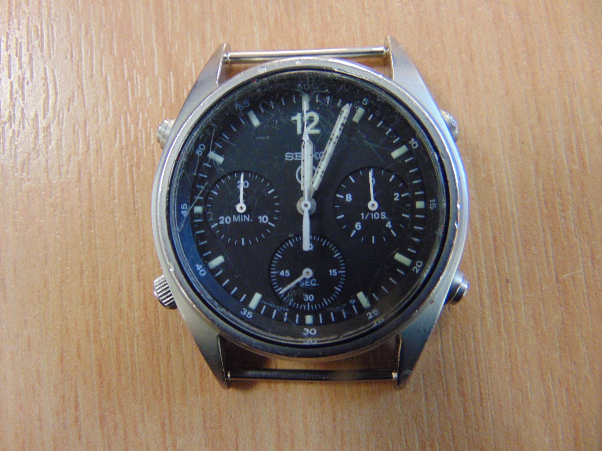 SEIKO GEN 1 PILOTS CHRONO RAF ISSUE Watch NATO MARKINGS DATED 1990 - Image 4 of 10