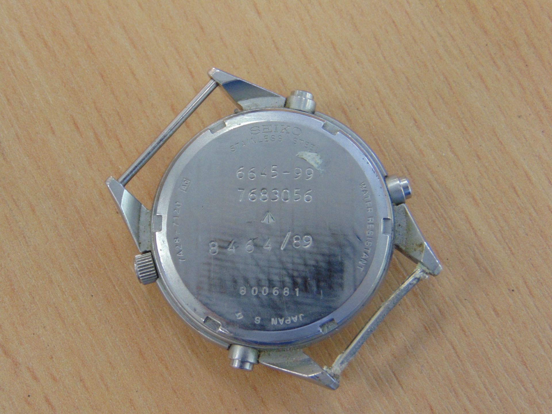 SEIKO GEN 1 PILOTS CHRONO RAF ISSUE WATCH NATO MARKINGS DATED 1989 AS ISSUED TO HARRIER FORCE - Image 6 of 10