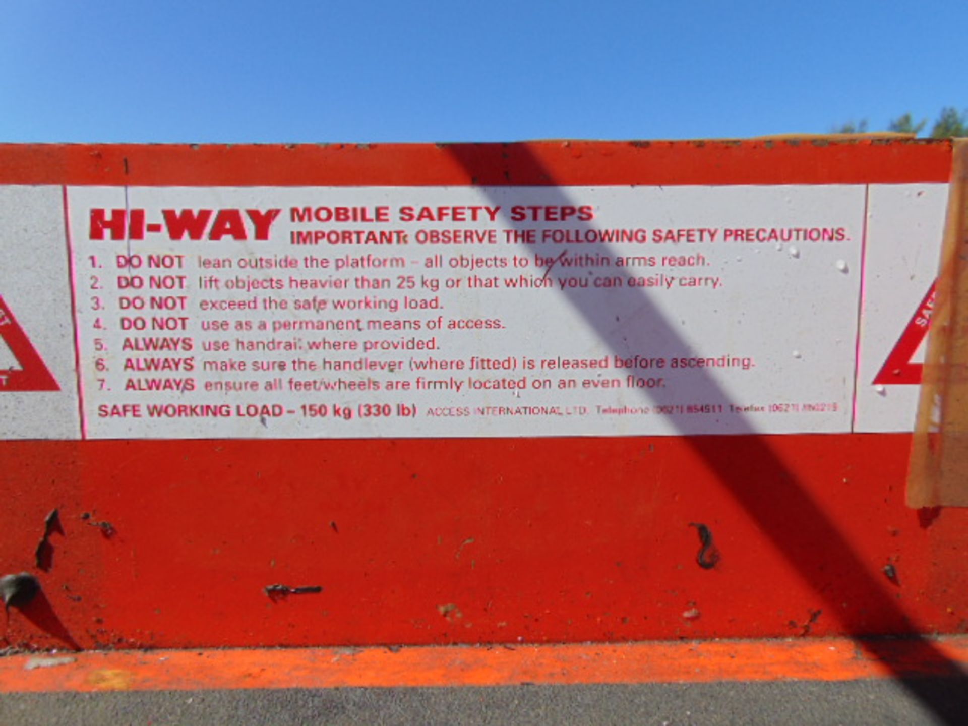 Heavy Duty Hi-Way 8 Step Aircraft Warehouse Access Steps - Image 6 of 6