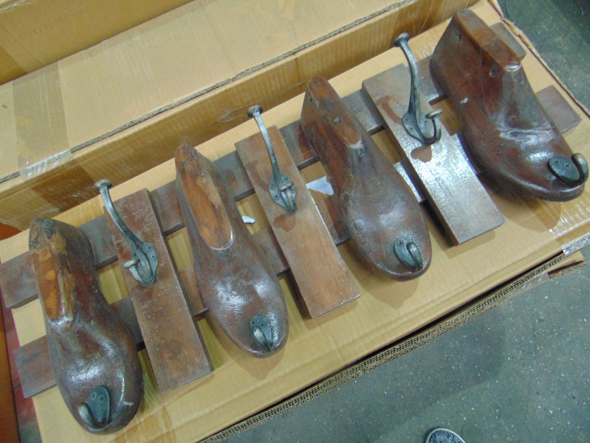 VERY UNUSUAL COBBLERS SHOE MAKERS COAT HOOKS - Image 2 of 7