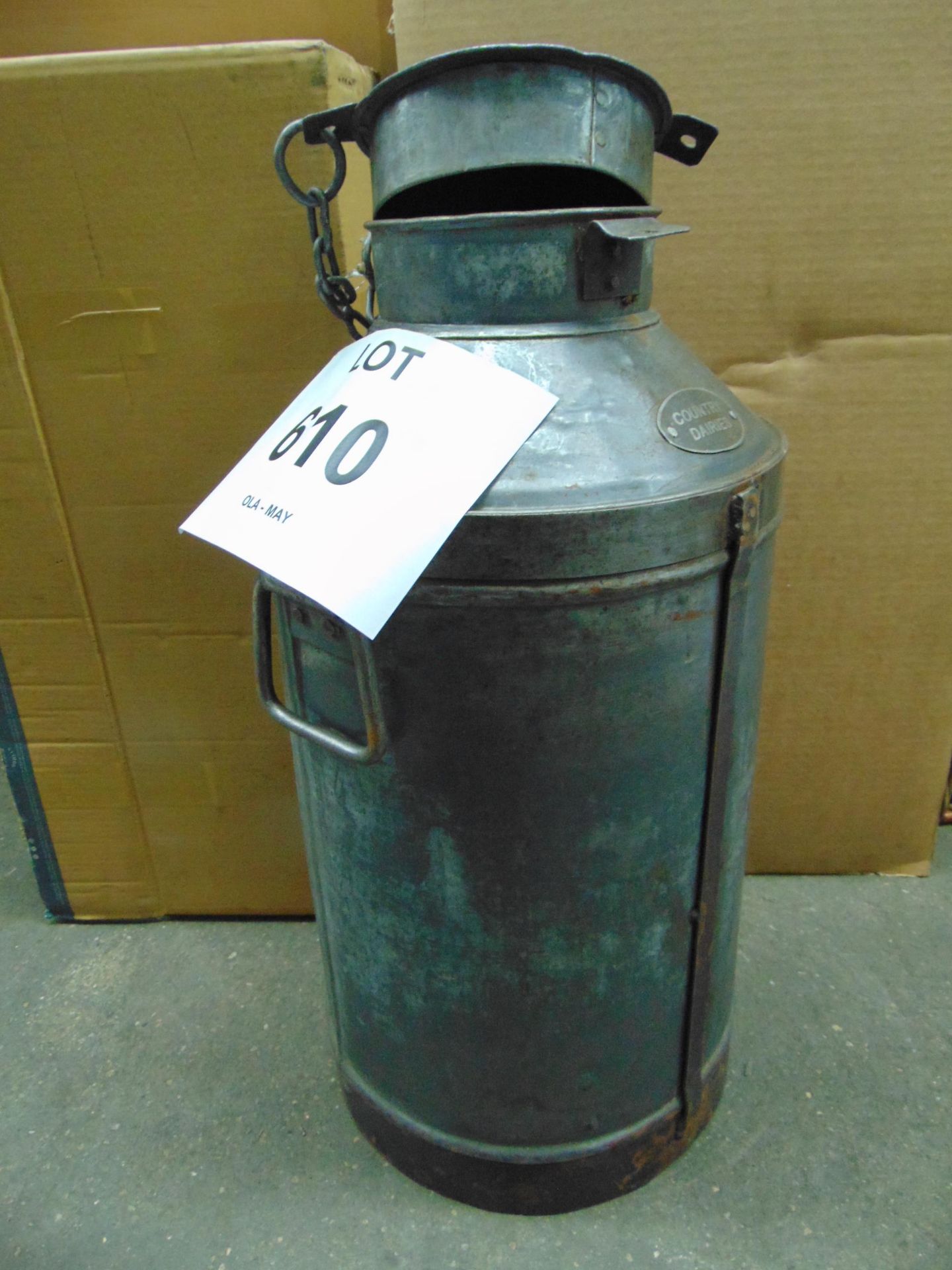 VINTAGE GALVANISED MILK CHURN