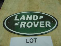 CAST IRON LAND ROVER SIGN *NEW*