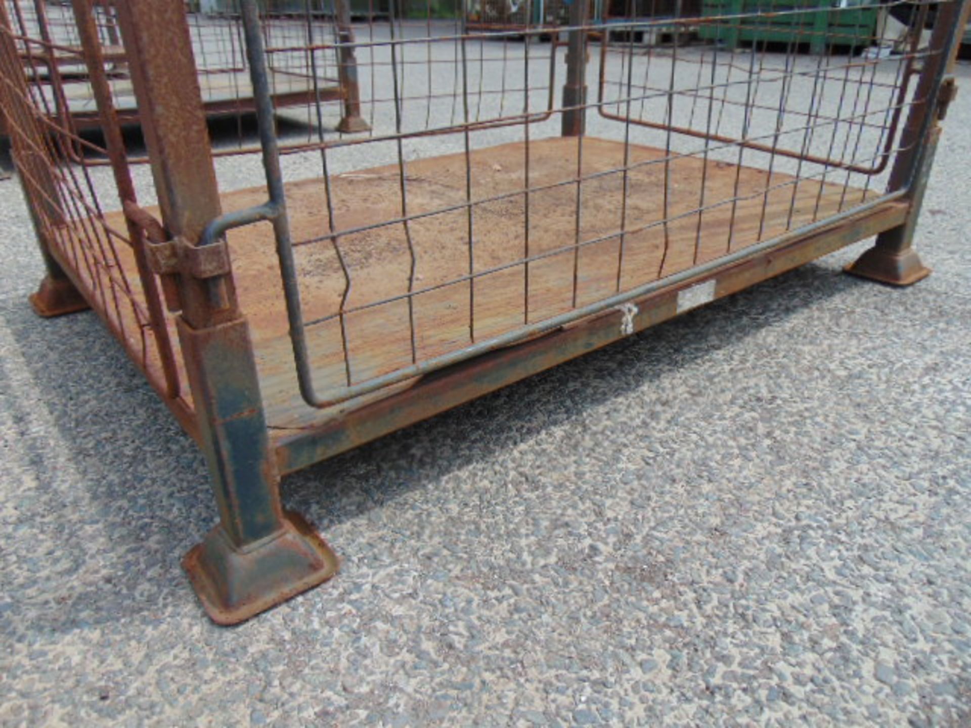 Steel Stacking Stillage with removeable sides and corner posts - Image 3 of 3