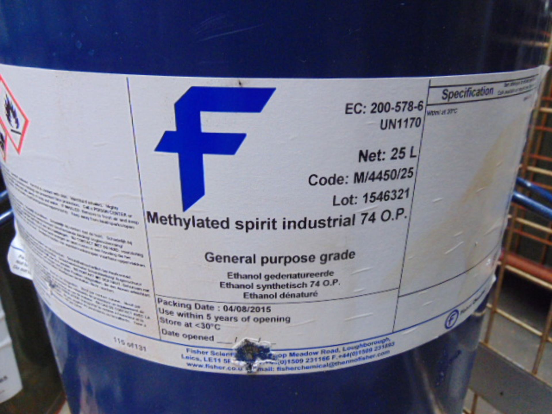 2 x Unissued 25L Drums of Industrial Methylated Spirits - Image 2 of 2