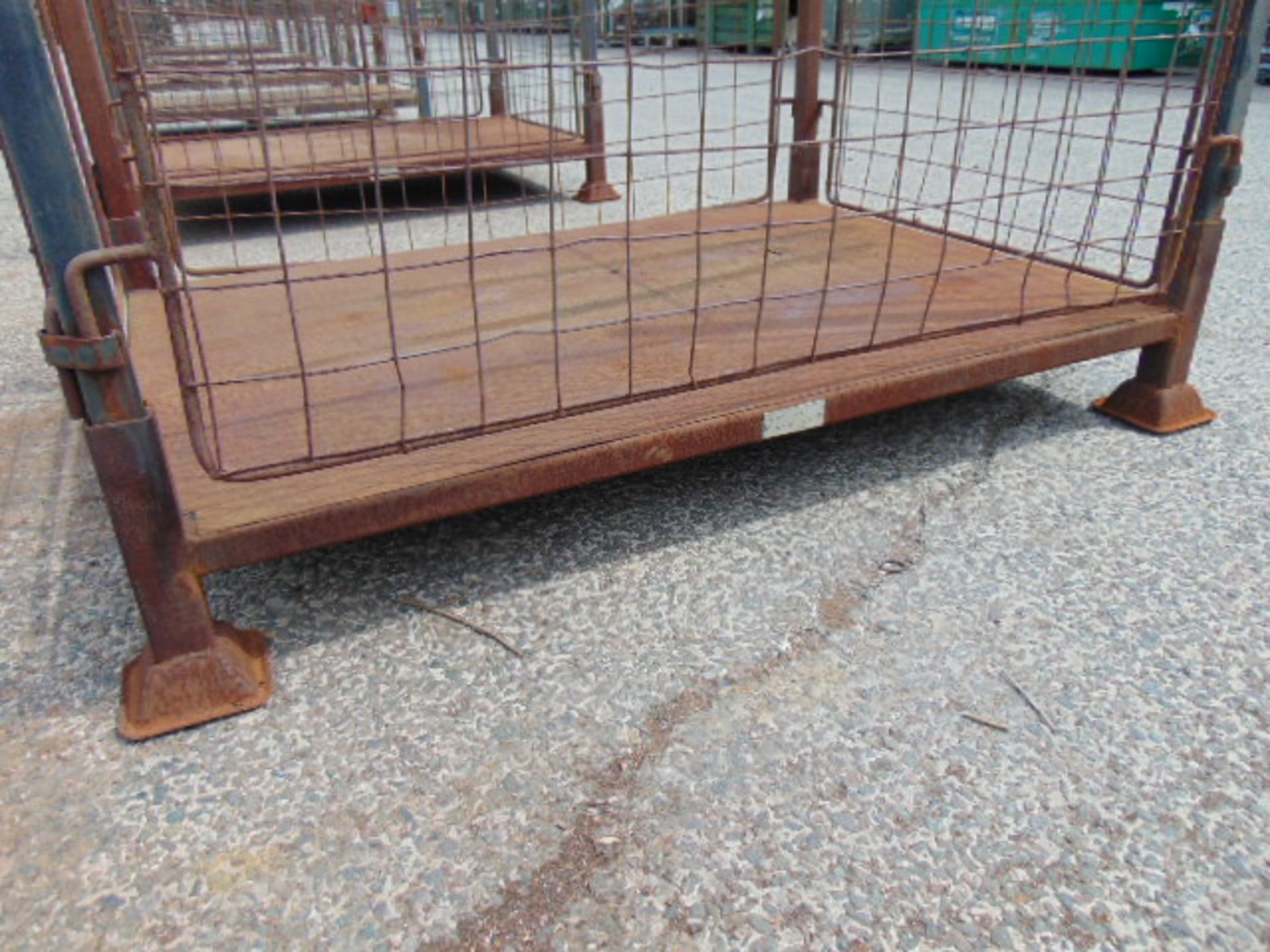 Steel Stacking Stillage with removeable sides and corner posts - Image 3 of 3