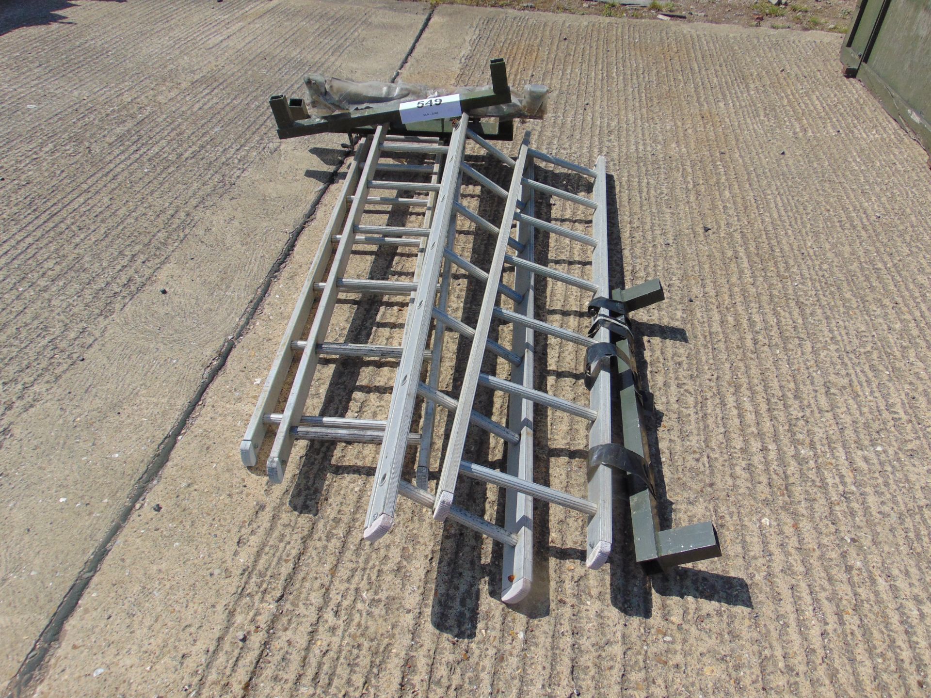 4 X ALUMINIUM ACCESS LADDERS 6FT IDEAL FOR LAND ROVER ROOF ACCESS ETC - Bild 2 aus 3