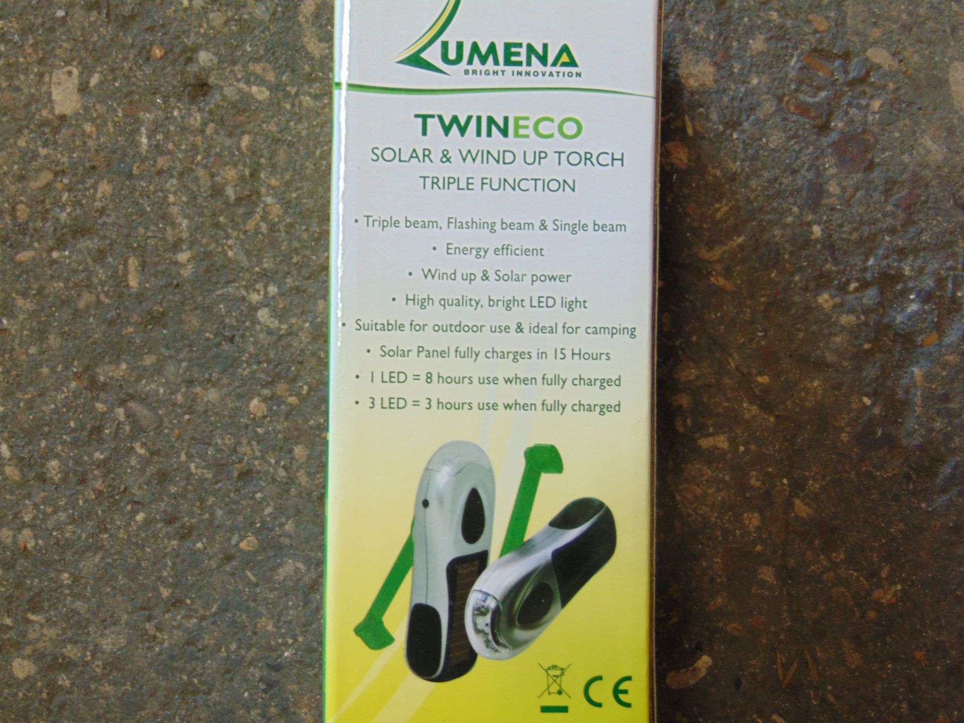 10X LUMENA TWINECO SOLAR AND WIND UP TRIPLE FUNCTION TORCH UNISSUED - Image 5 of 5