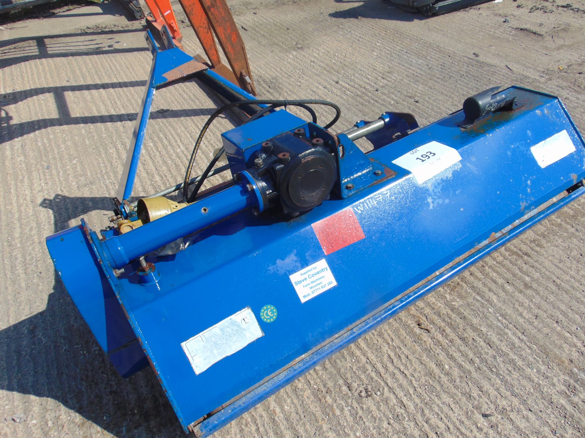 1-7 M TRACTOR MOUNTED FLAIL MOWER WITH HYDRAULIC SIDE SHIFT AND PTO SHAFT