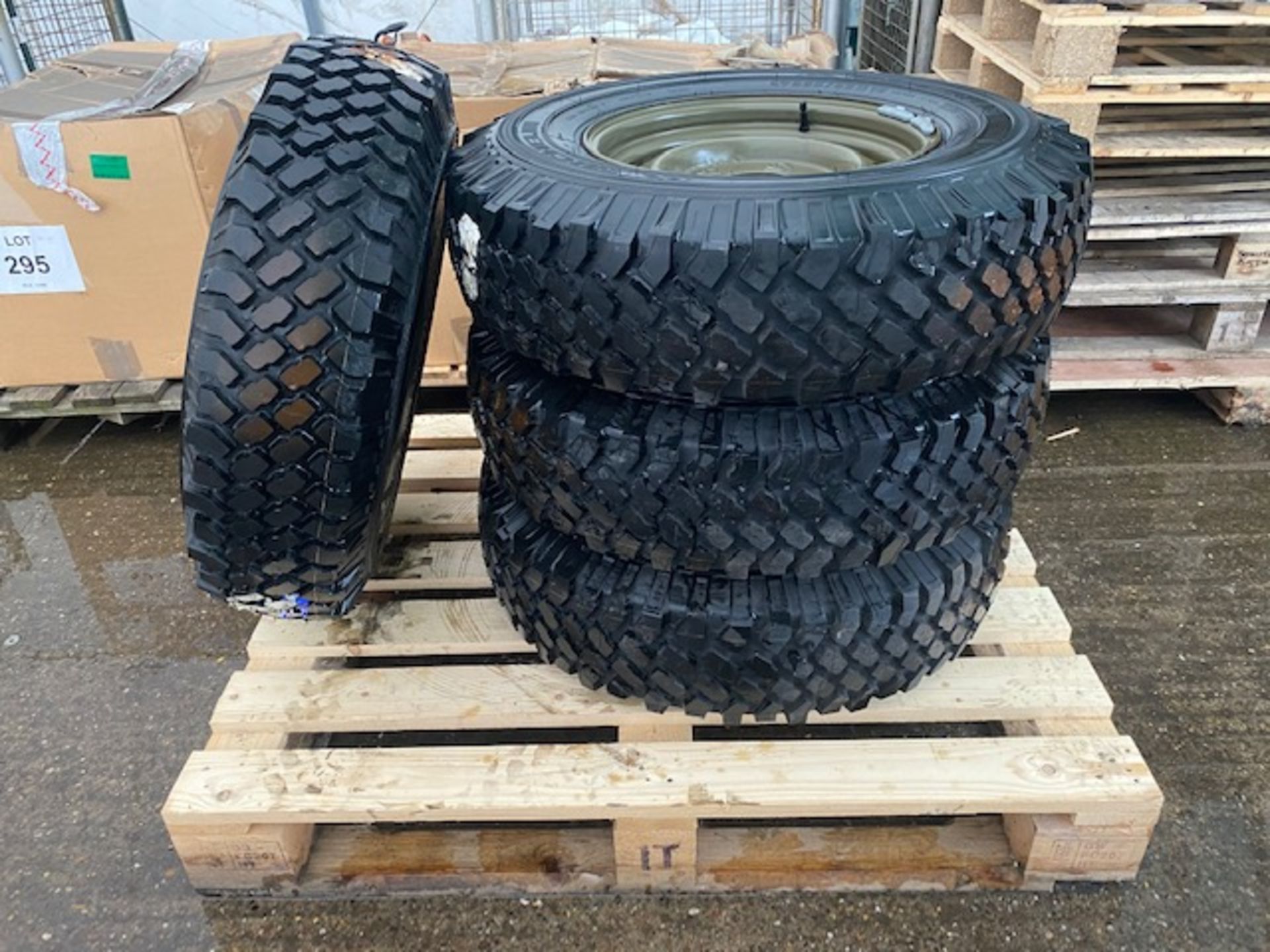 4 x Michelin 235/85R16 XZL C/W Heavy Duty Wolf Rims