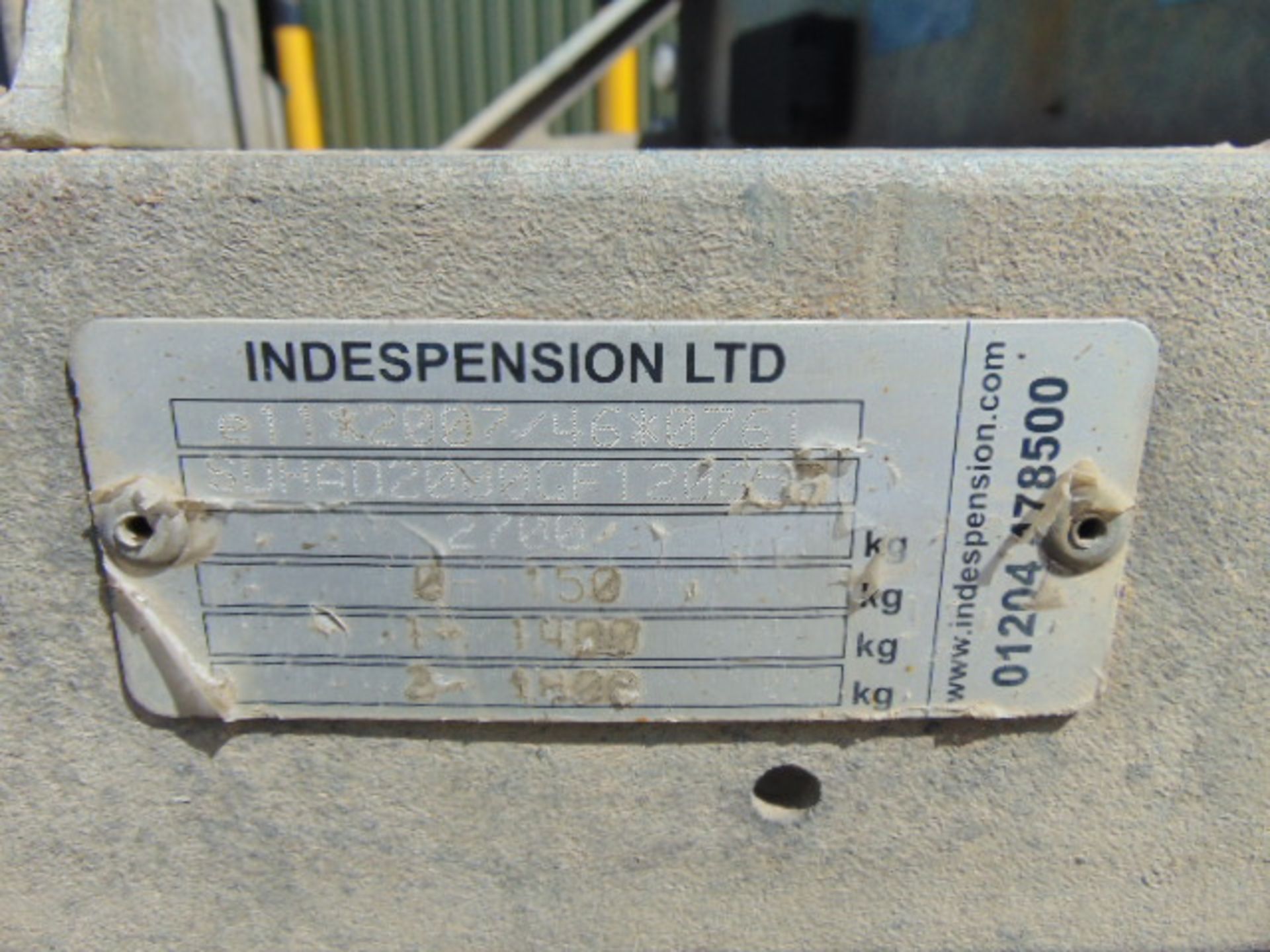 Indespension 2.7 Tonne Twin Axle Plant Trailer c/w Ramps - Image 12 of 12