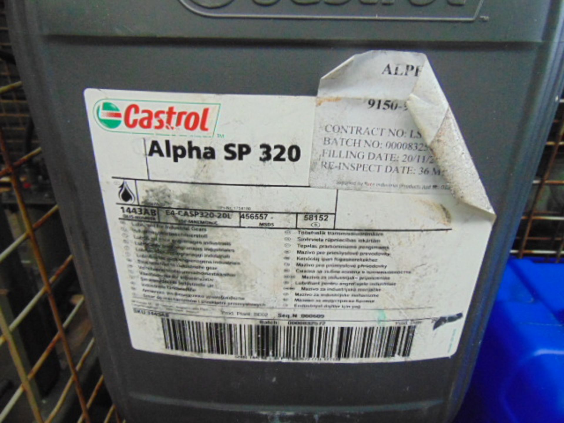 3 x Unissued 20L Drums of Castrol Alpha SP320 Extreme Pressure Gear Oil - Image 2 of 2