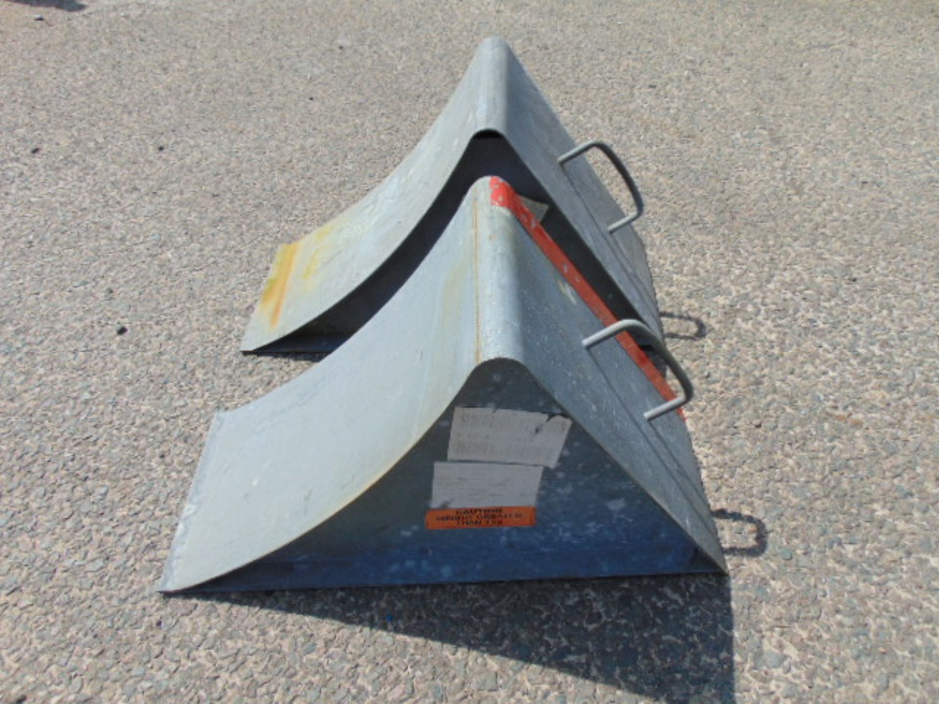 2 x Heavy Duty Steel Wheel Chocks - Image 2 of 4