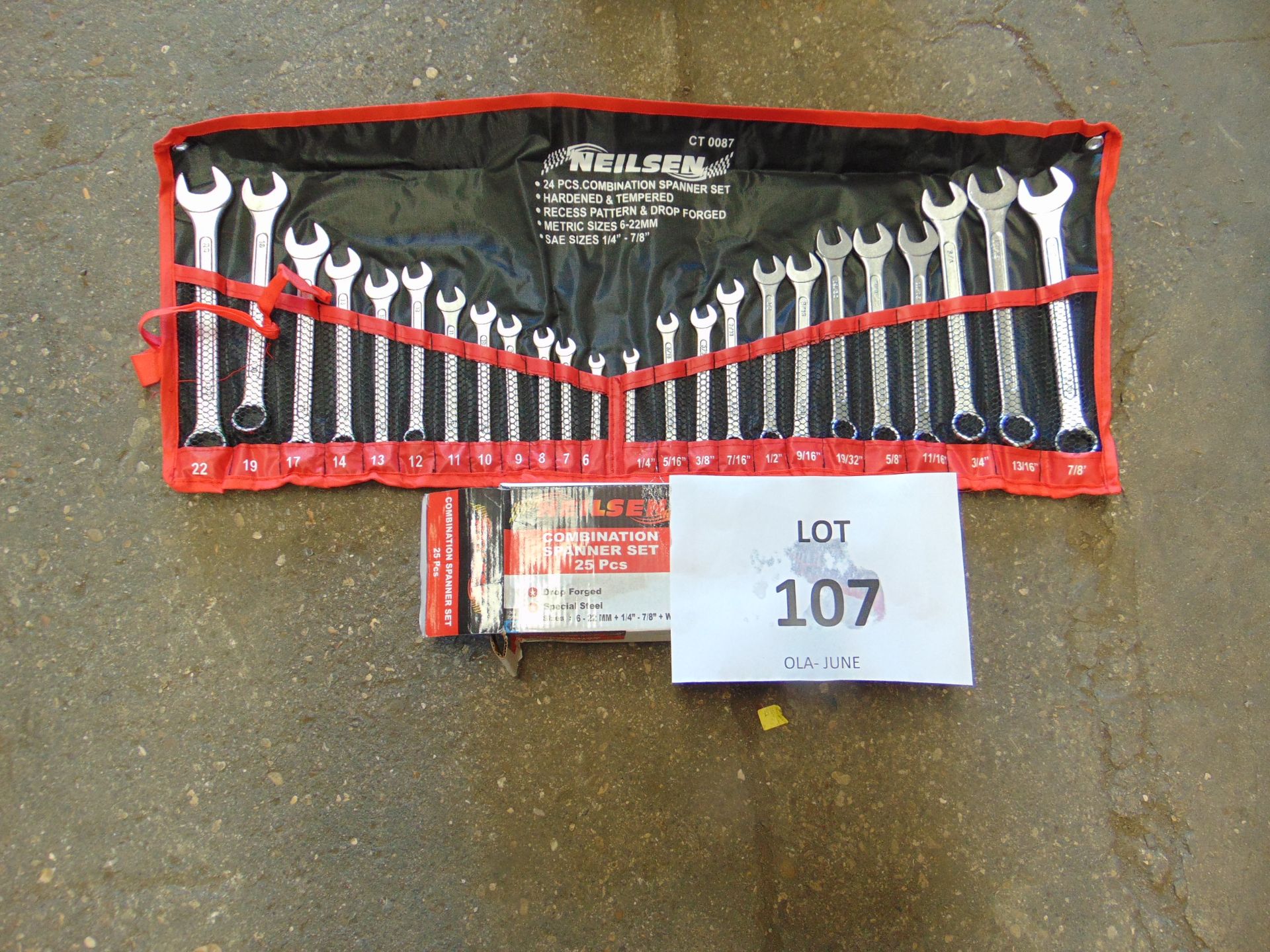 25 PIECES COMBINATION SPANNERS SET - Image 2 of 4