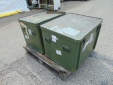 2 x Large Aluminium Storage Boxes 85 x 73 x 65 cms as shown