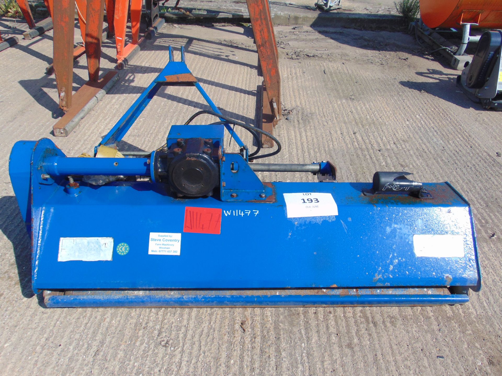 1-7 M TRACTOR MOUNTED FLAIL MOWER WITH HYDRAULIC SIDE SHIFT AND PTO SHAFT - Image 3 of 6