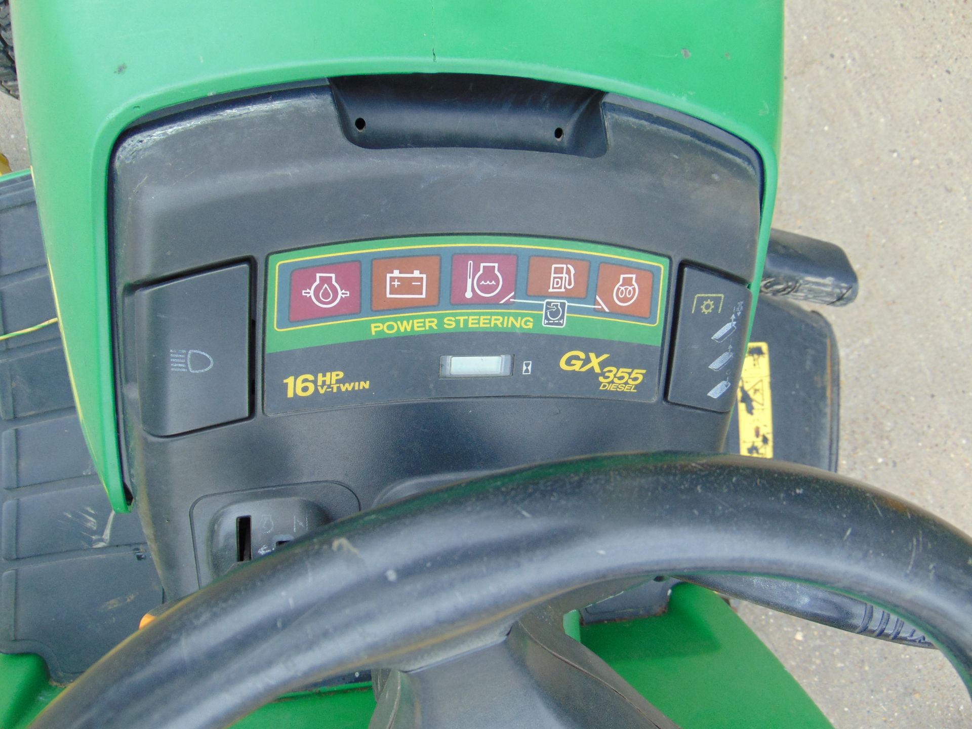 JOHN DEERE GX 355 DIESEL RIDE ON MOWER - Image 7 of 12