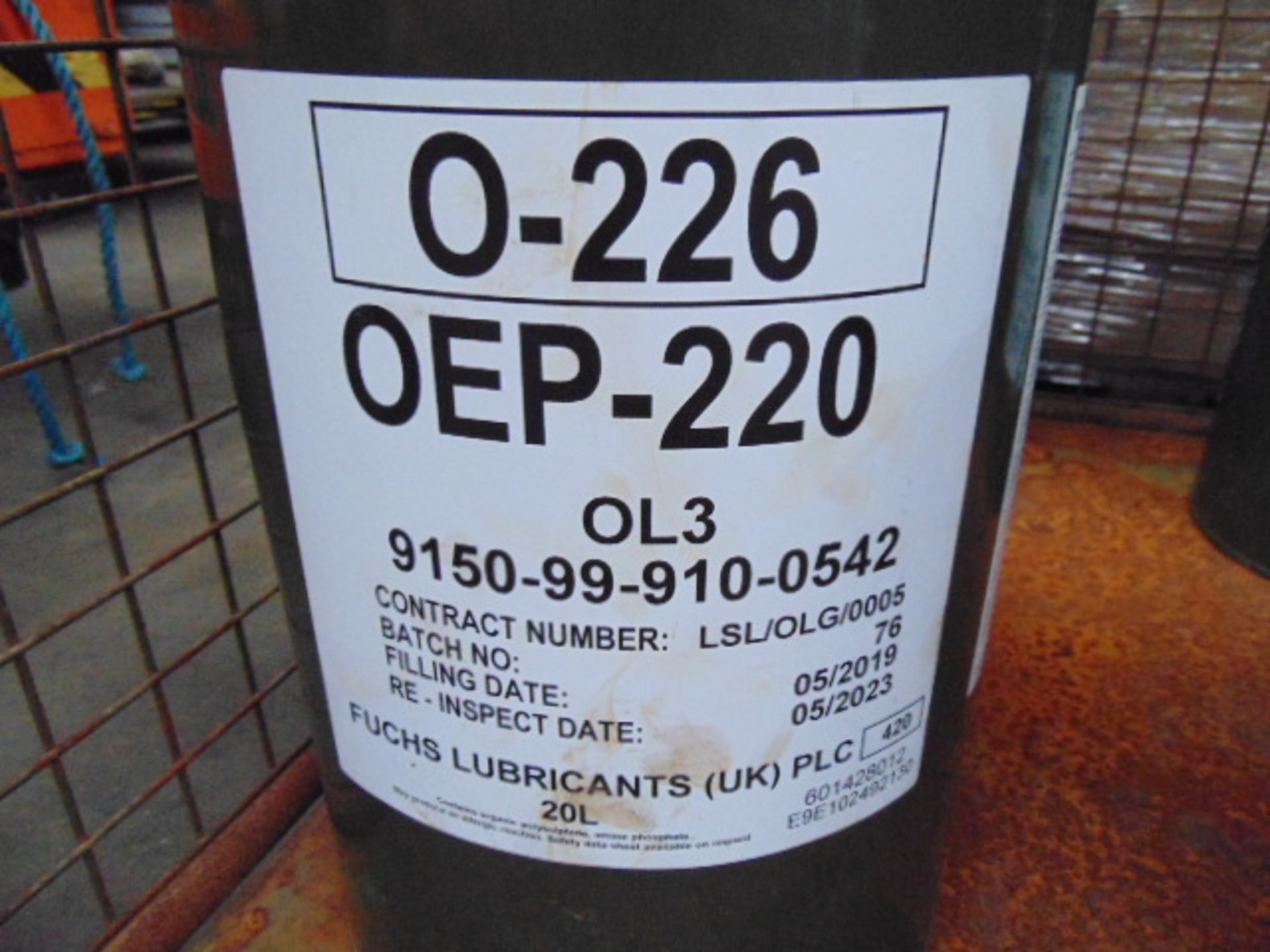 1 x Unissued 20L Drum of OEP 220 Extreme Pressure Gear Oil 80W90 Guage - Image 2 of 2