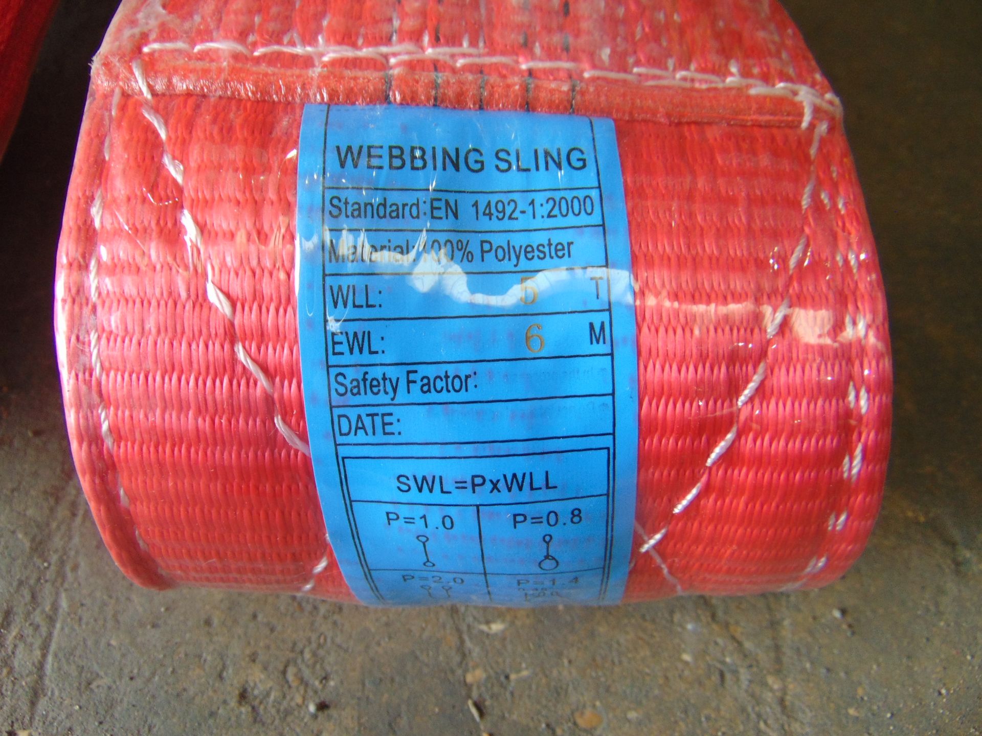 2 x UNISSUED 6M 5 TONNE LIFTING SLINGS - Image 5 of 5