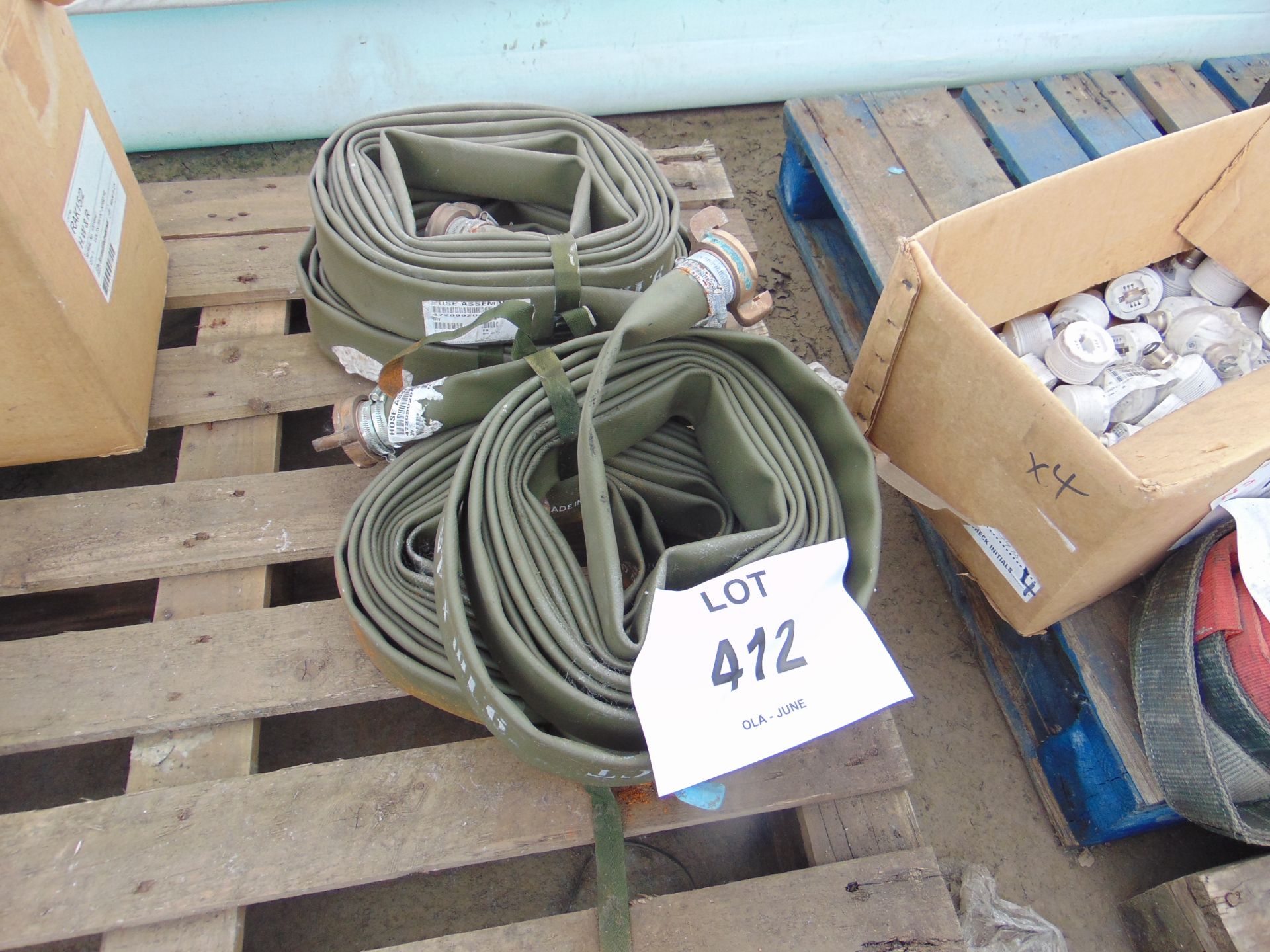 4x Lengths 9.1m layflat hose as shown