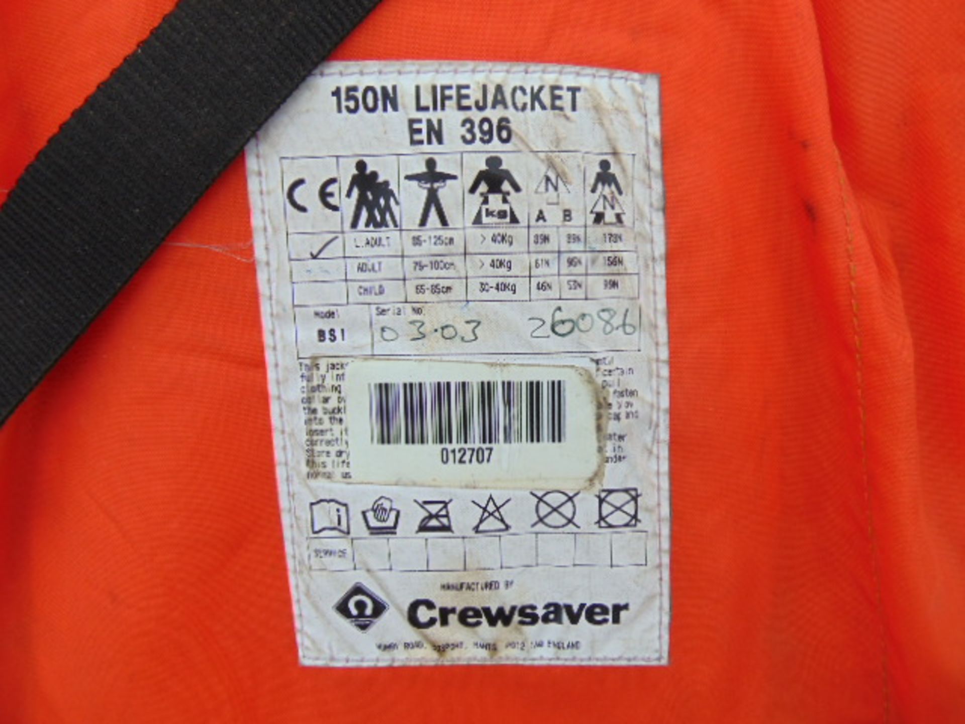 5 x Crewsaver 150N Life Jackets - Image 4 of 4