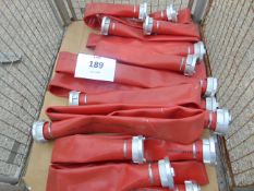 10x 8ft Layflat Hose c/w Fittings Unissued