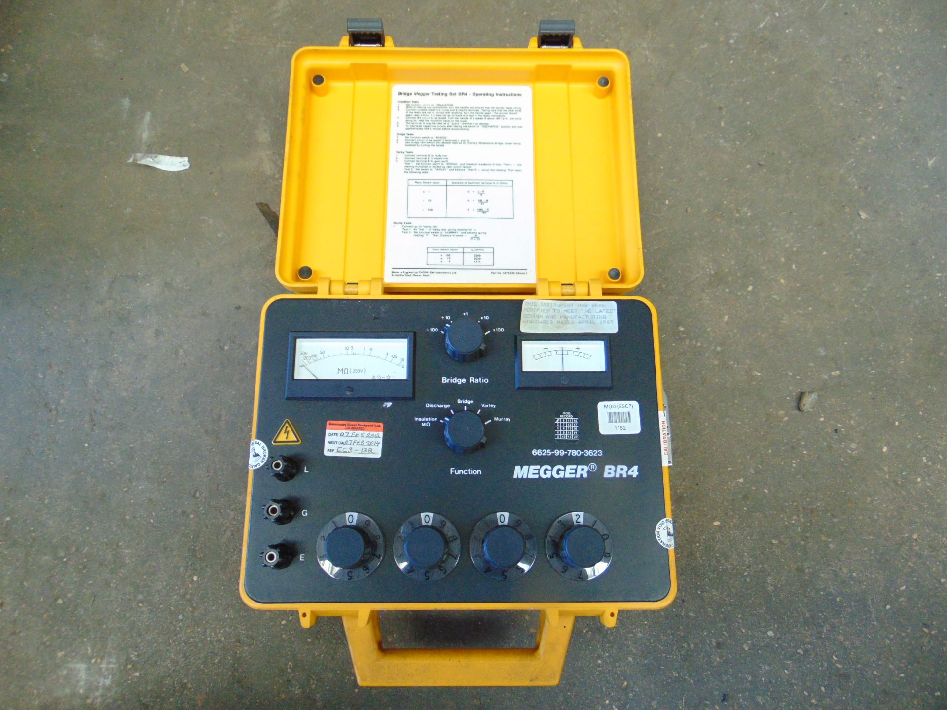 MEGGER BR4 INSULATION TESTER - Image 2 of 5