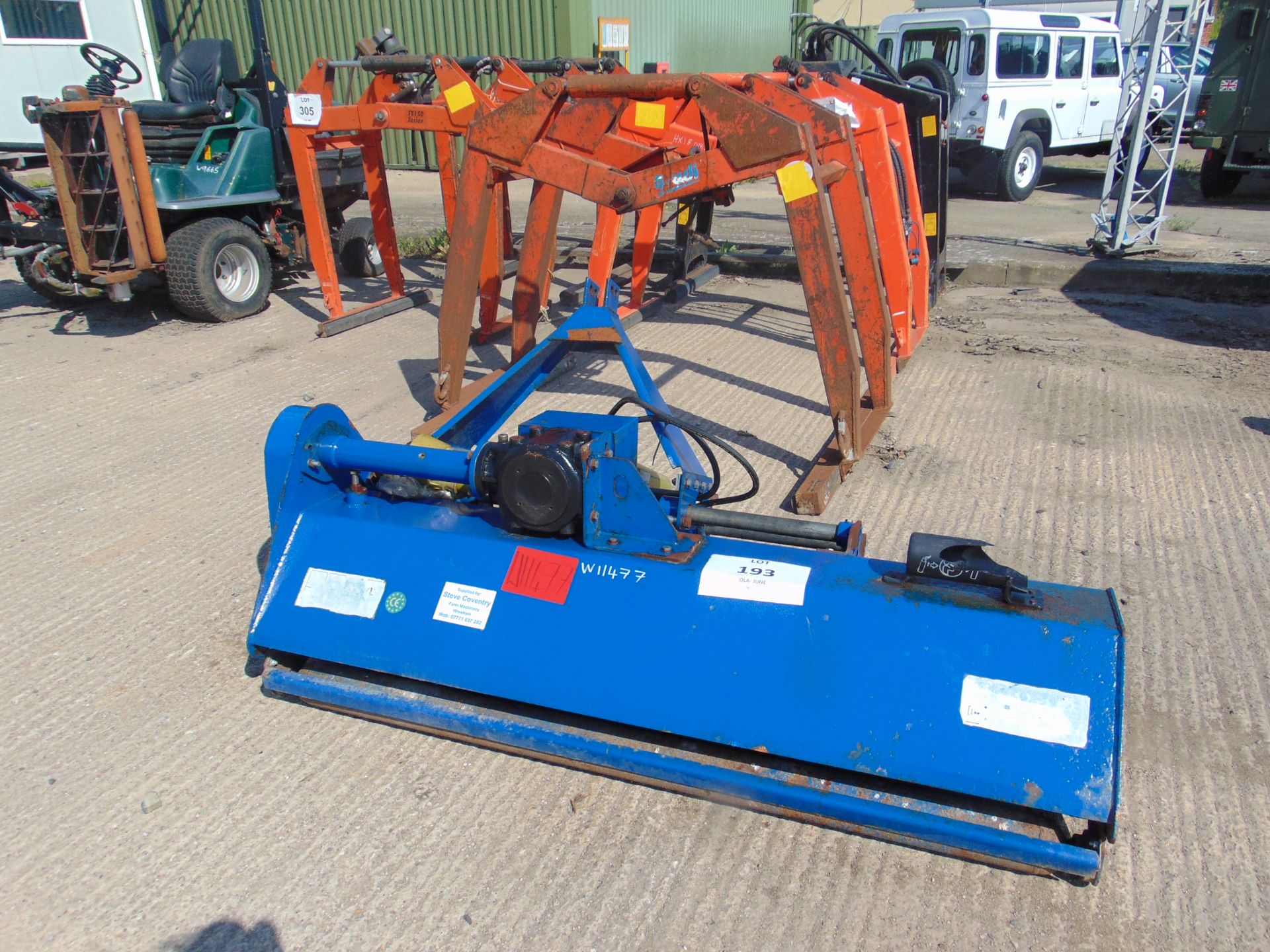 1-7 M TRACTOR MOUNTED FLAIL MOWER WITH HYDRAULIC SIDE SHIFT AND PTO SHAFT - Image 2 of 6